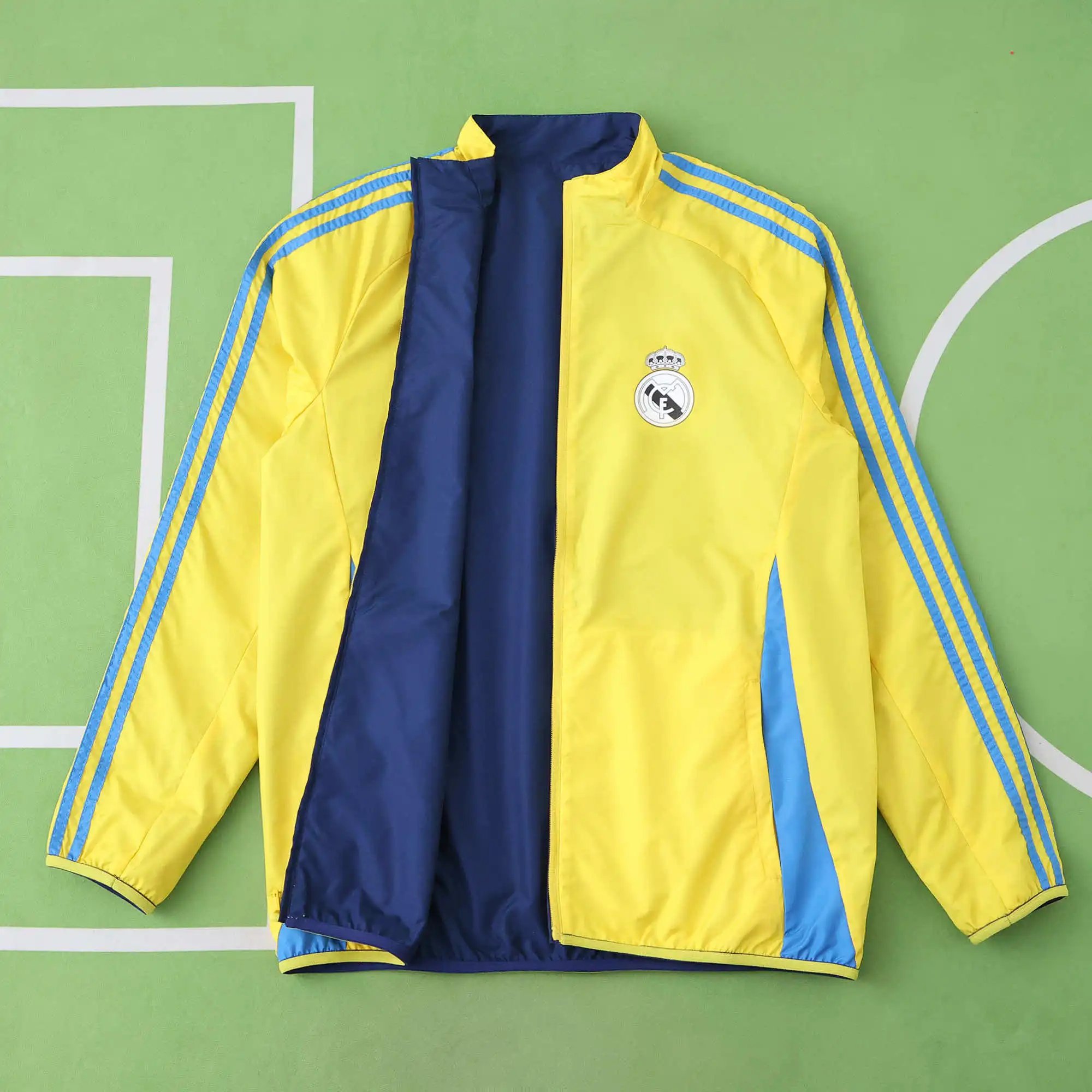 24/25 Real Madrid Yellow/Dark Blue Reversible Jersey (Please note customization in order remarks, messages are not counted)