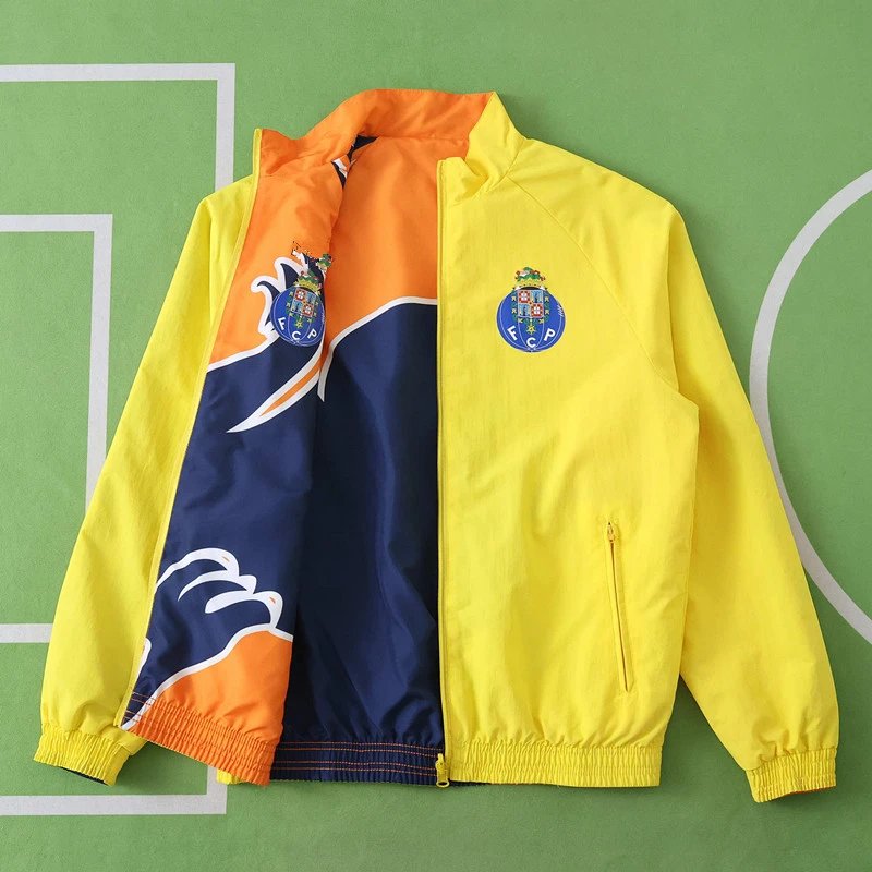 Porto Yellow and Orange-Blue Reversible Coat for 2024/2025 (Please note customization details when placing order; messages do not count)