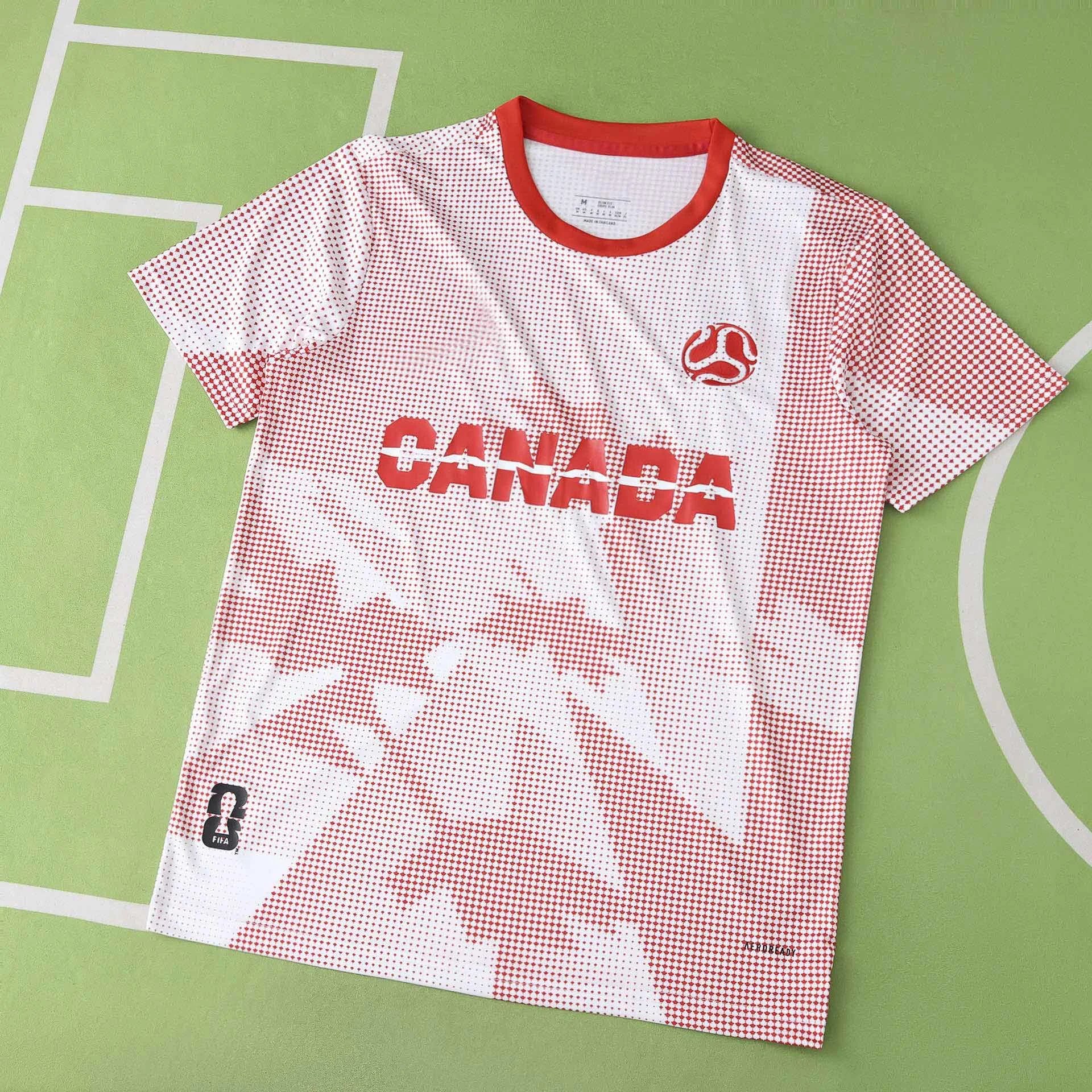 2526 Canada White Red Thailand Version Training Jersey