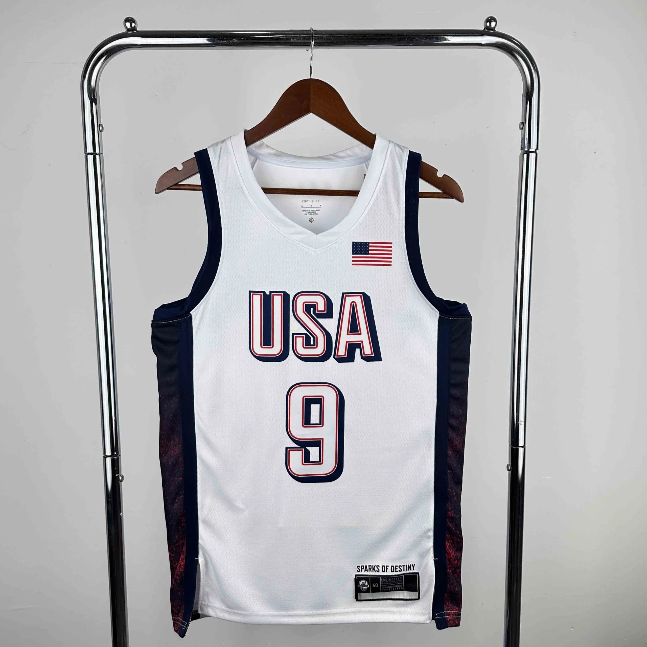 2024 USA National Team White #9 Haliburton (Please note customization info when ordering, sending a message does not count)