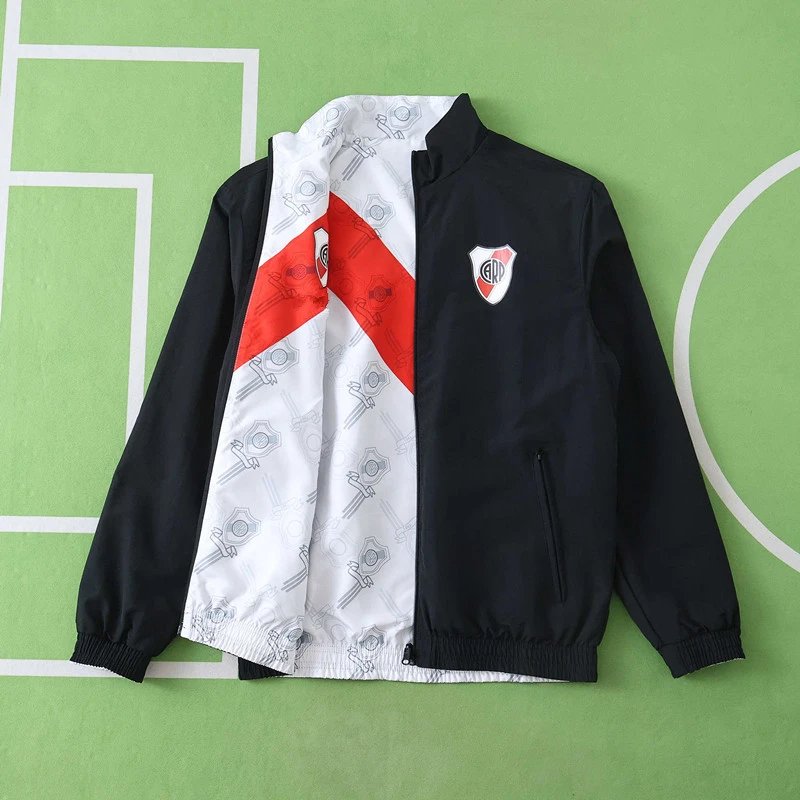 24/25 River Plate Black & White and Red Reversible Jersey (For custom info, please leave a note when placing your order; messages don't count)