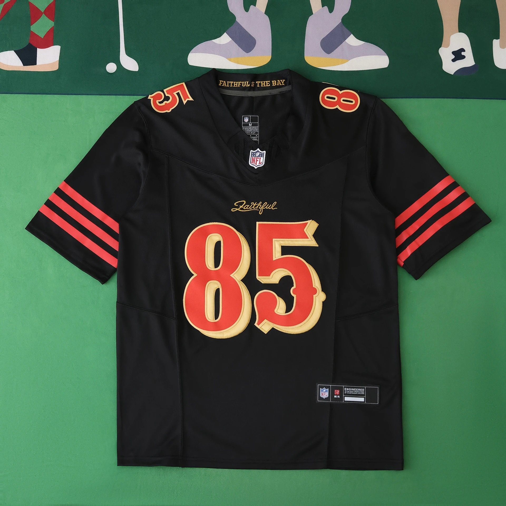 2025 NFL San Francisco Giants San Francisco 49ers 85#KITTLE (Please leave customized info in order notes, messages are not accepted)