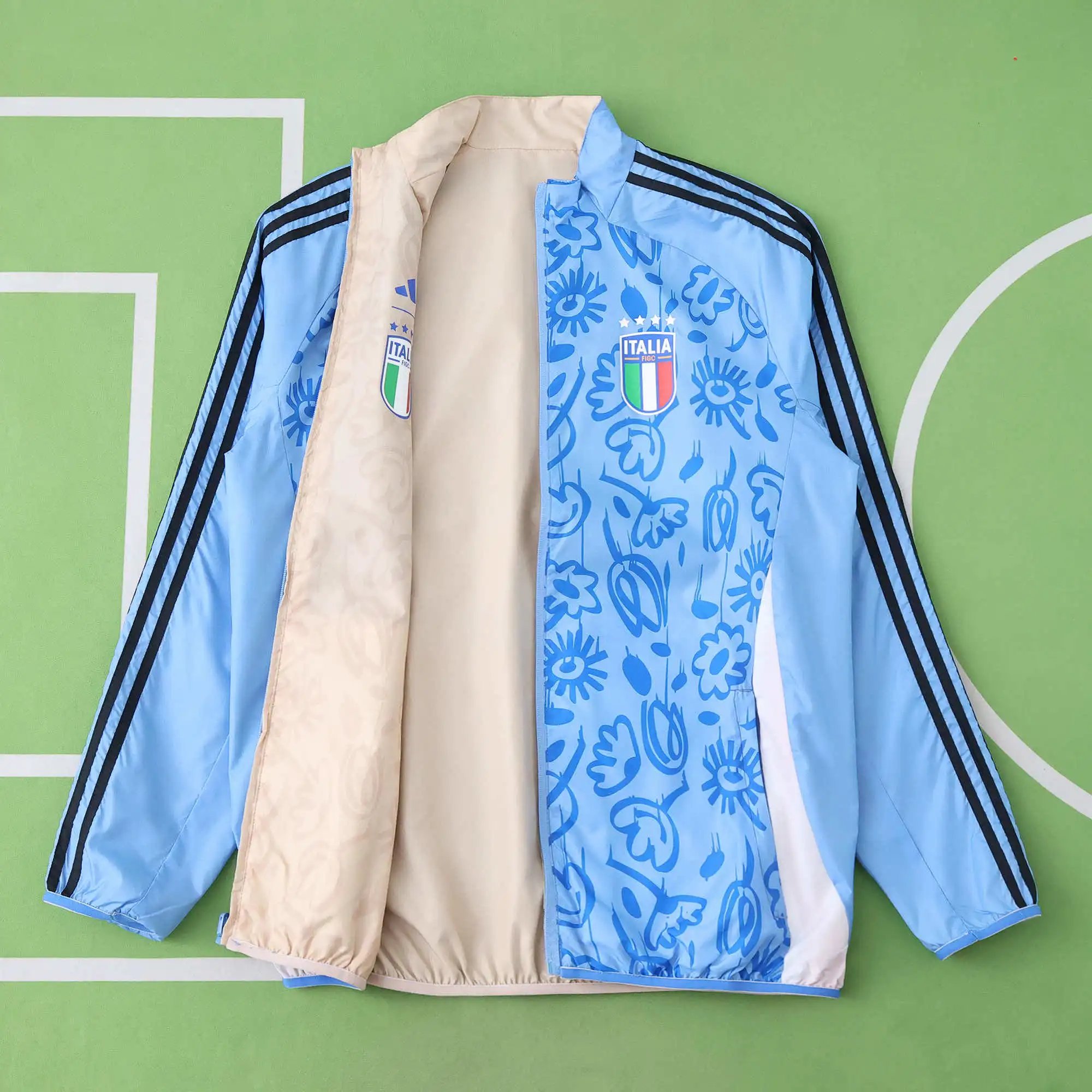 24/25 Italy Blue/Beige Reversible Jersey (For customization, please leave a note when placing your order; messages do not count)