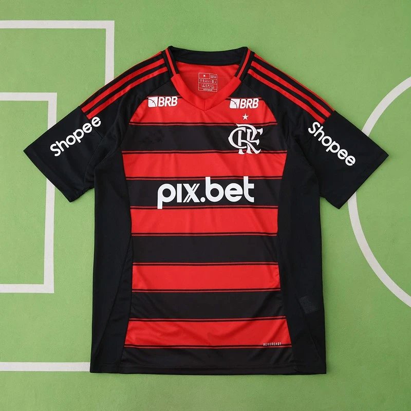 2025-2026 Flamengo Home Jersey Thai Version (with all sponsor ads) (Please note customization details in order remarks, messages not accepted)