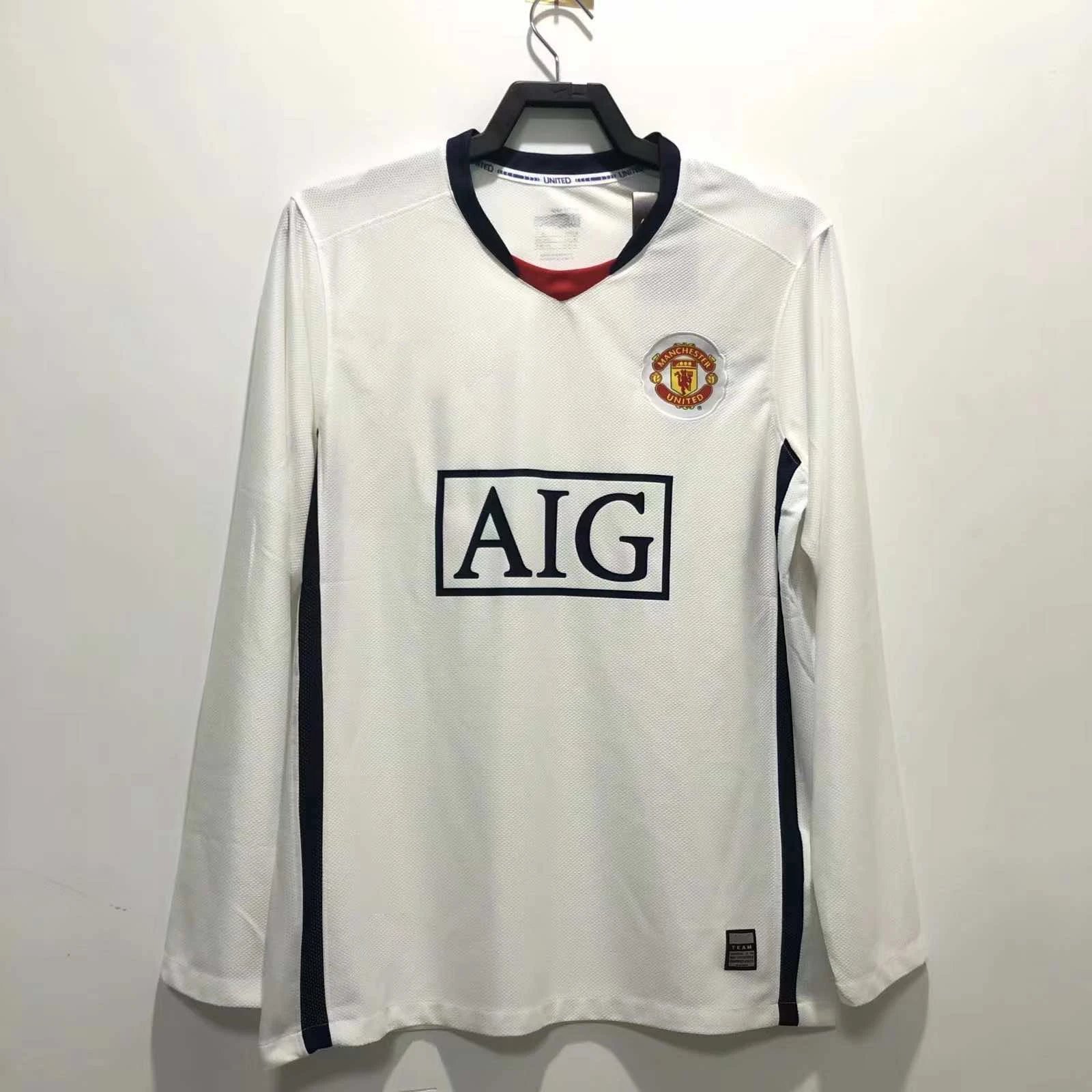 0809 Manchester United away long sleeved Thai version (please note customization information when placing the order, do not read messages)
