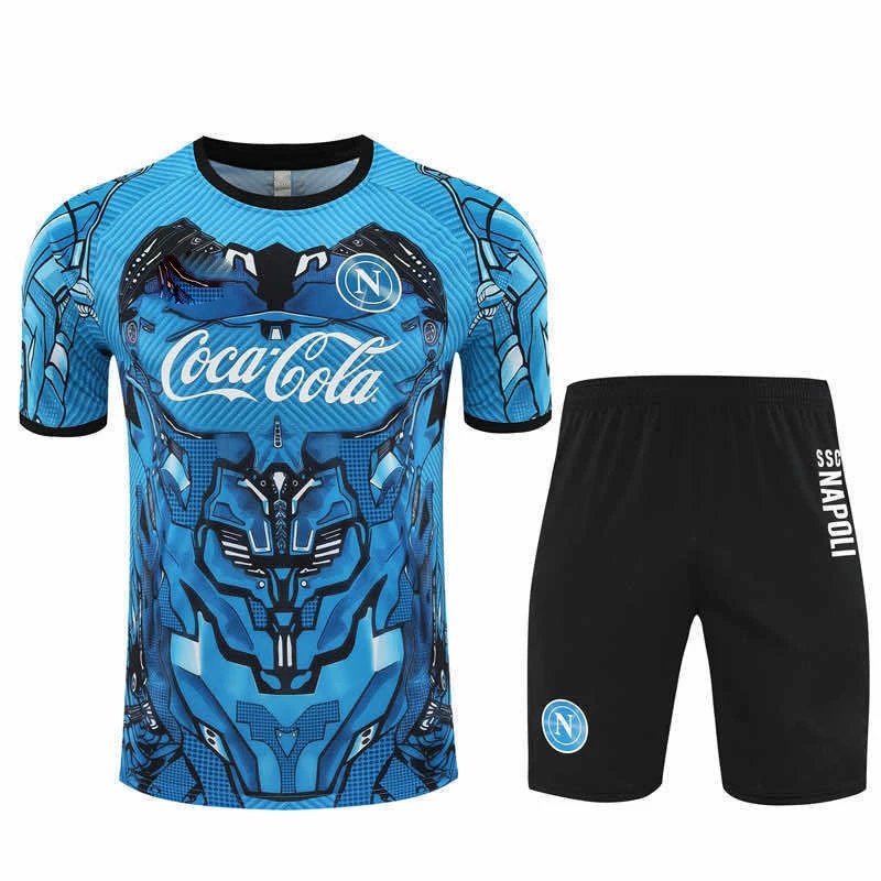 2526 Napoli Blue Training Kit Short Sleeve (Please note customization info when placing order, messages not counted)
