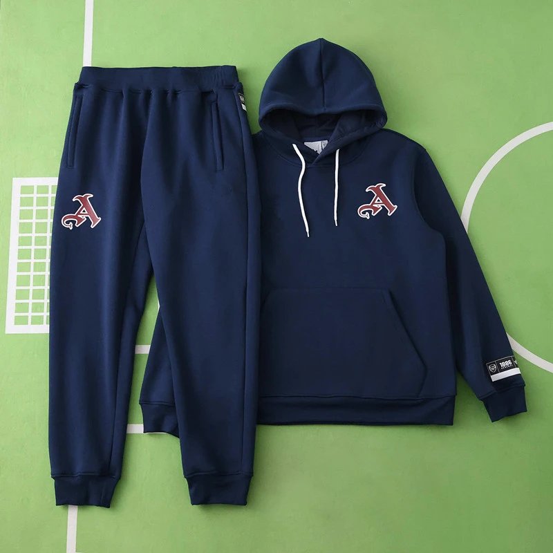 2425 Arsenal Navy Blue Hooded Sweatshirt Set (Please leave customization details in the order notes; messages do not count)