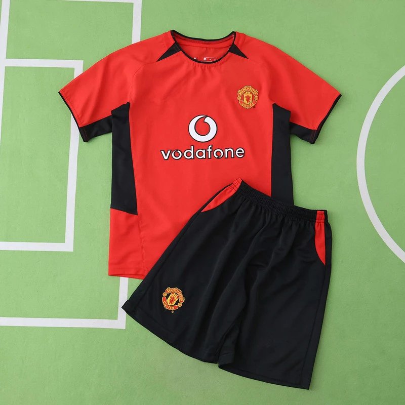 0204 Manchester United Home Kids Jersey (Please note customization requests when placing your order; messages are not counted)
