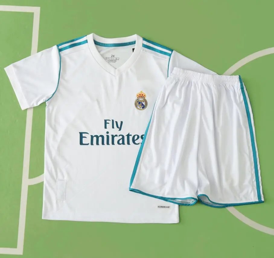 Real Madrid 1718 Home Kids Jersey (Customization info must be noted at checkout; messages do not count)