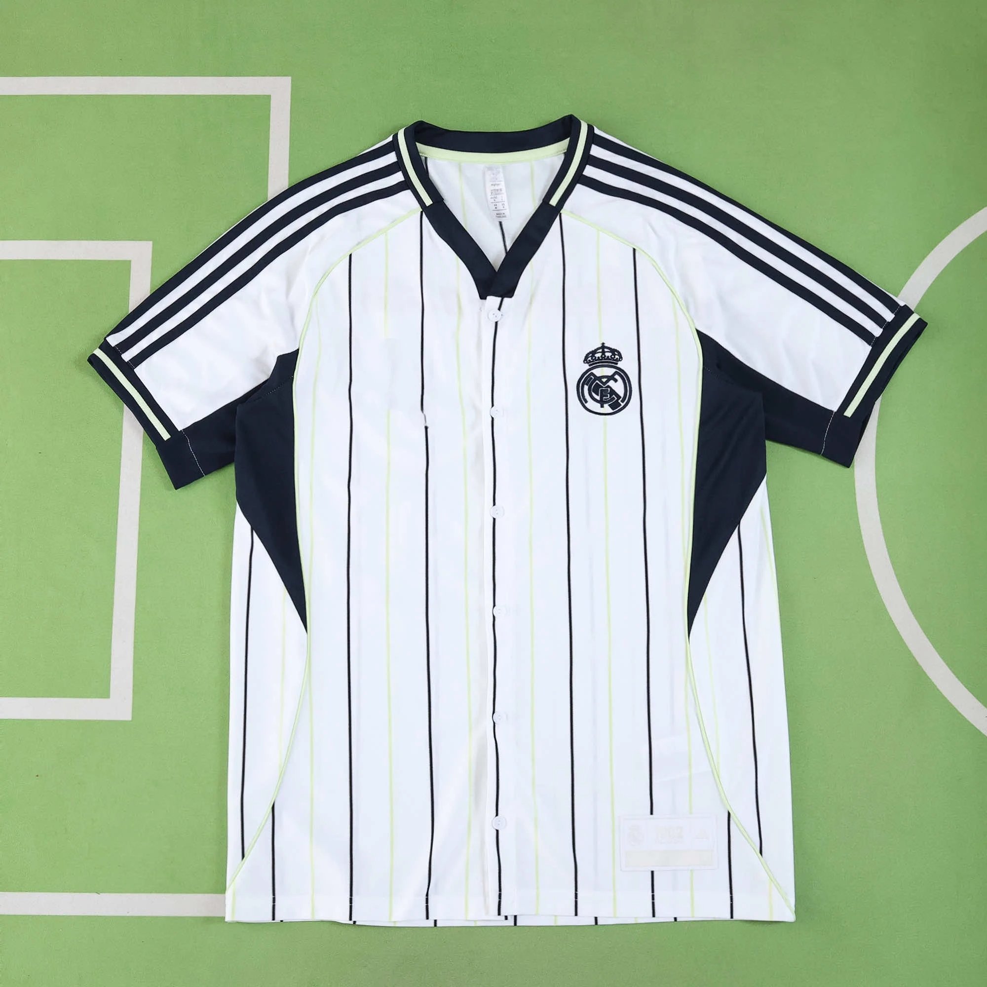2526 Real Madrid White Baseball Jersey T-Shirt (Please note customization info when placing order, messages won't count)