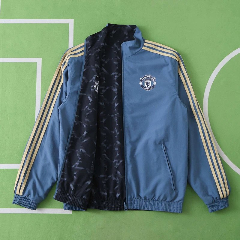 2425 Manchester United Black and Navy Reversible Jersey (Please note customization info in order remarks, messages are not accepted)