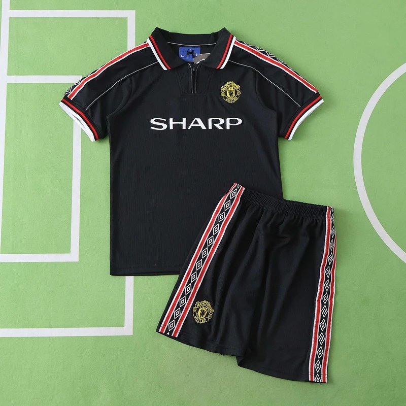 9899 Manchester United Away Black Kids' Jersey (For customization info, please leave a note when placing your order; messages are not counted)