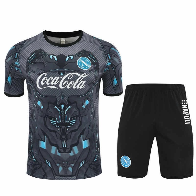 2526 Napoli Grey Training Suit Set Short Sleeve (For customization info, please leave a note when placing your order; sending a message does not count)