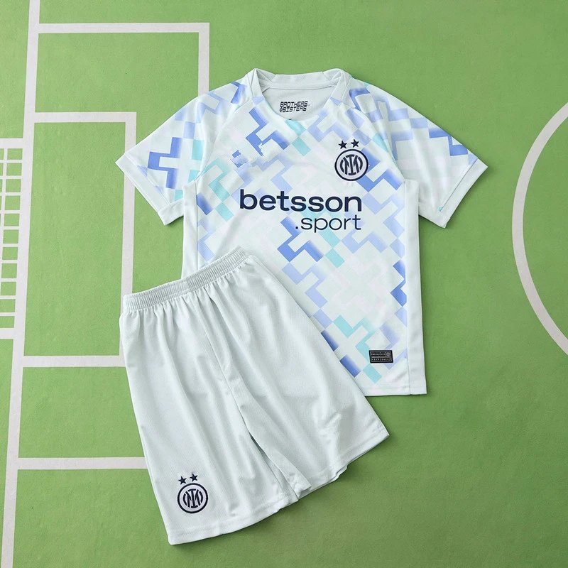2526 Inter Milan Away Kids Kit (For customization, please leave a note when placing your order; messages will not be counted)