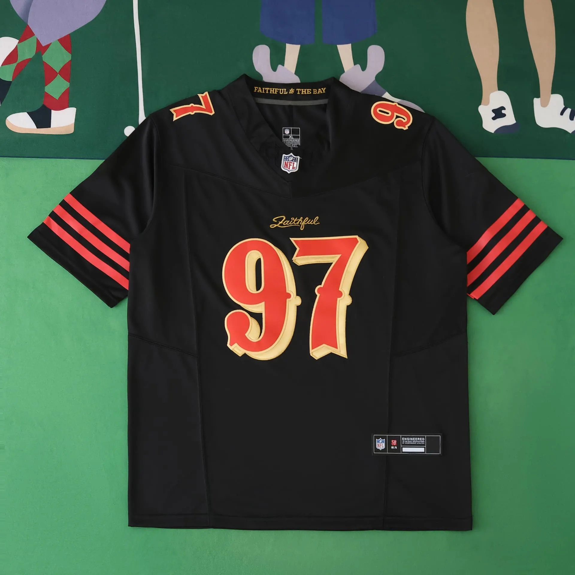 2025 NFL San Francisco 49ers 97#BOSA（定制信息请在下单时备注，发消息不算）