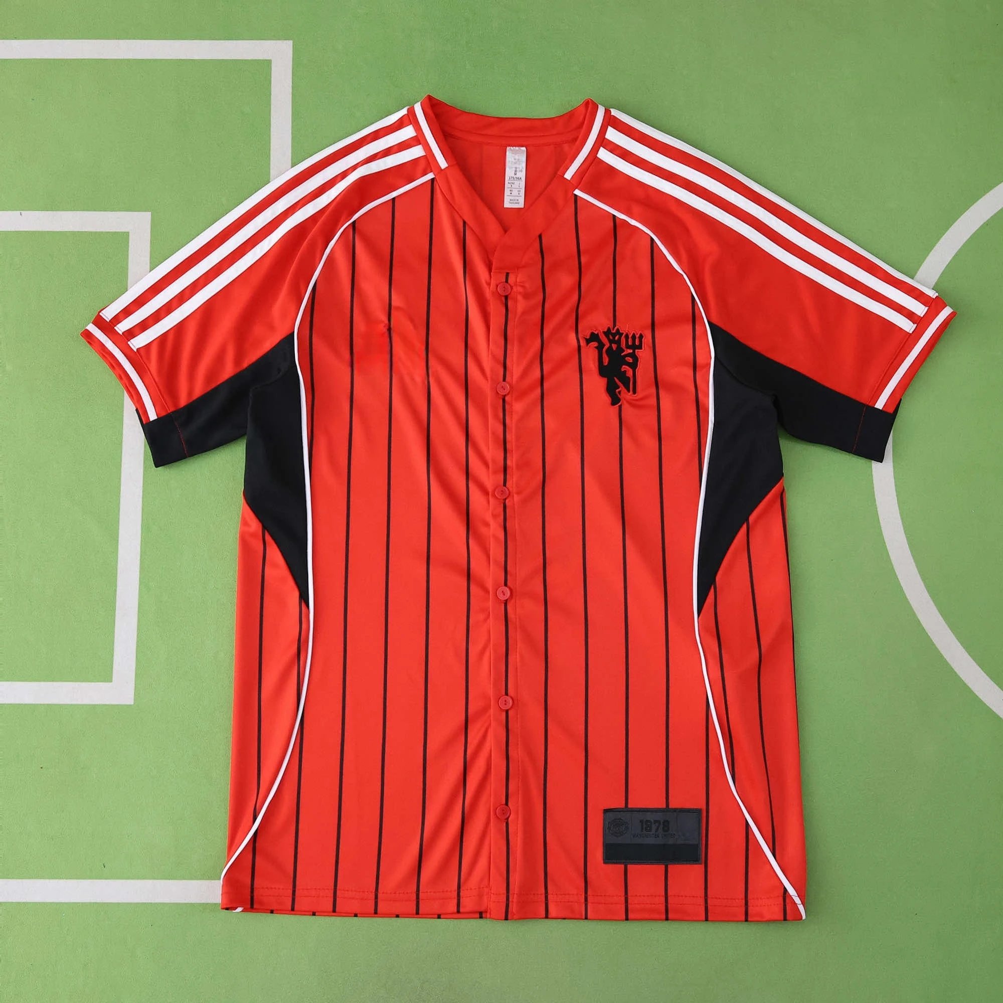 2526 Manchester United Red Baseball Jersey T-Shirt (For custom info, please leave a note when placing your order; messages will not be accepted)