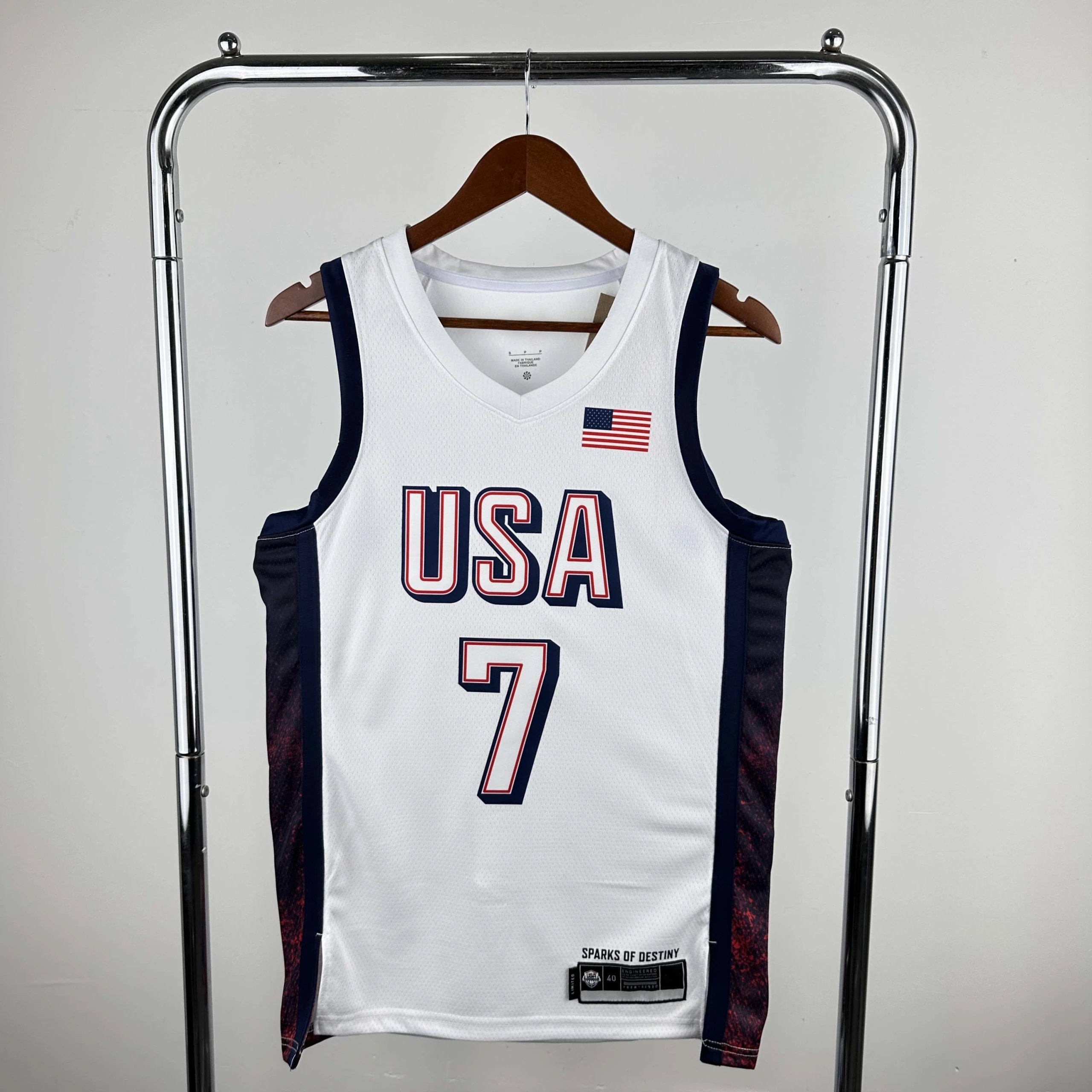 2024 USA National Team White #7 Durant (Please note customization info when placing order, messages won't count)