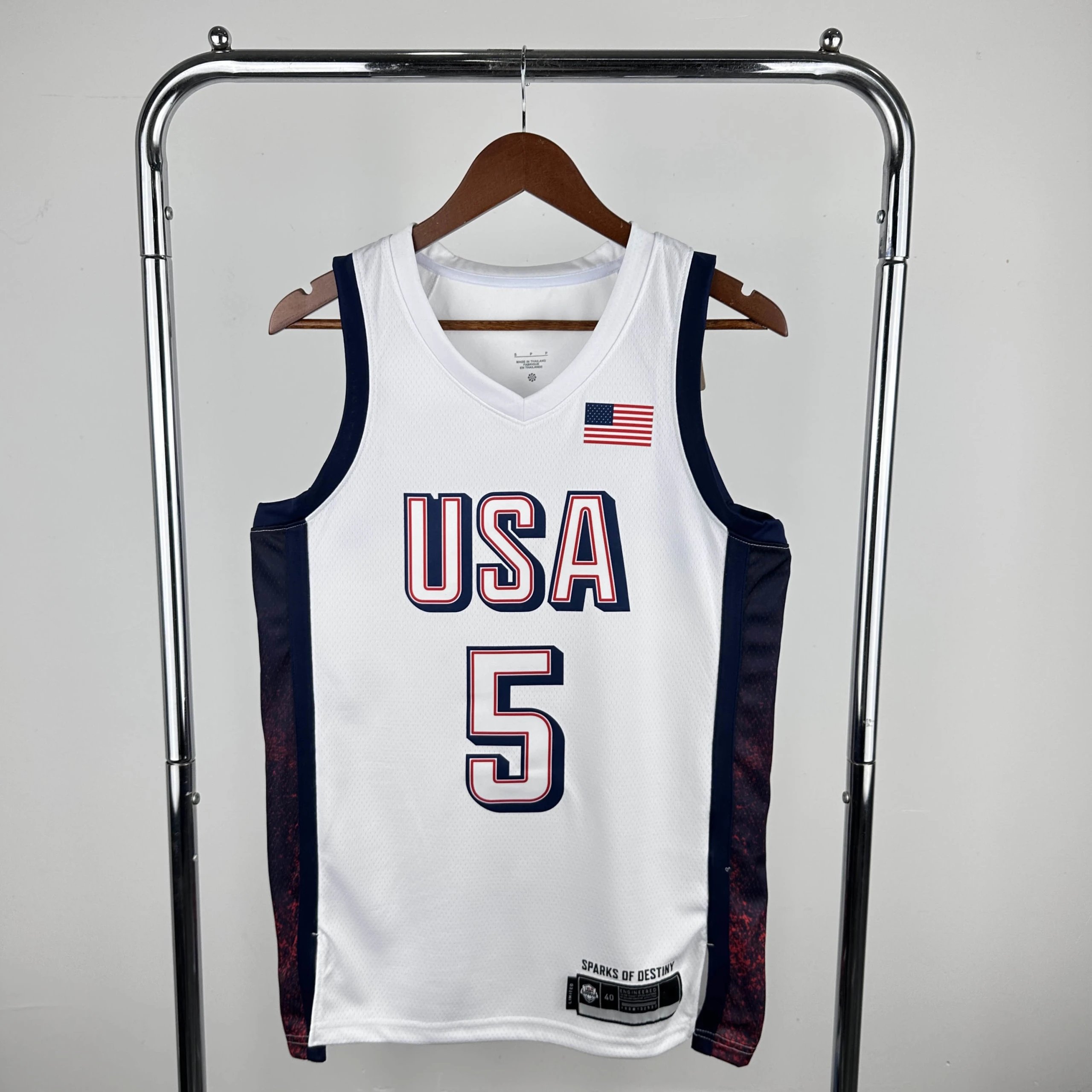 2024 USA White 5 Edwards (Please note customization info when placing order; messages do not count)