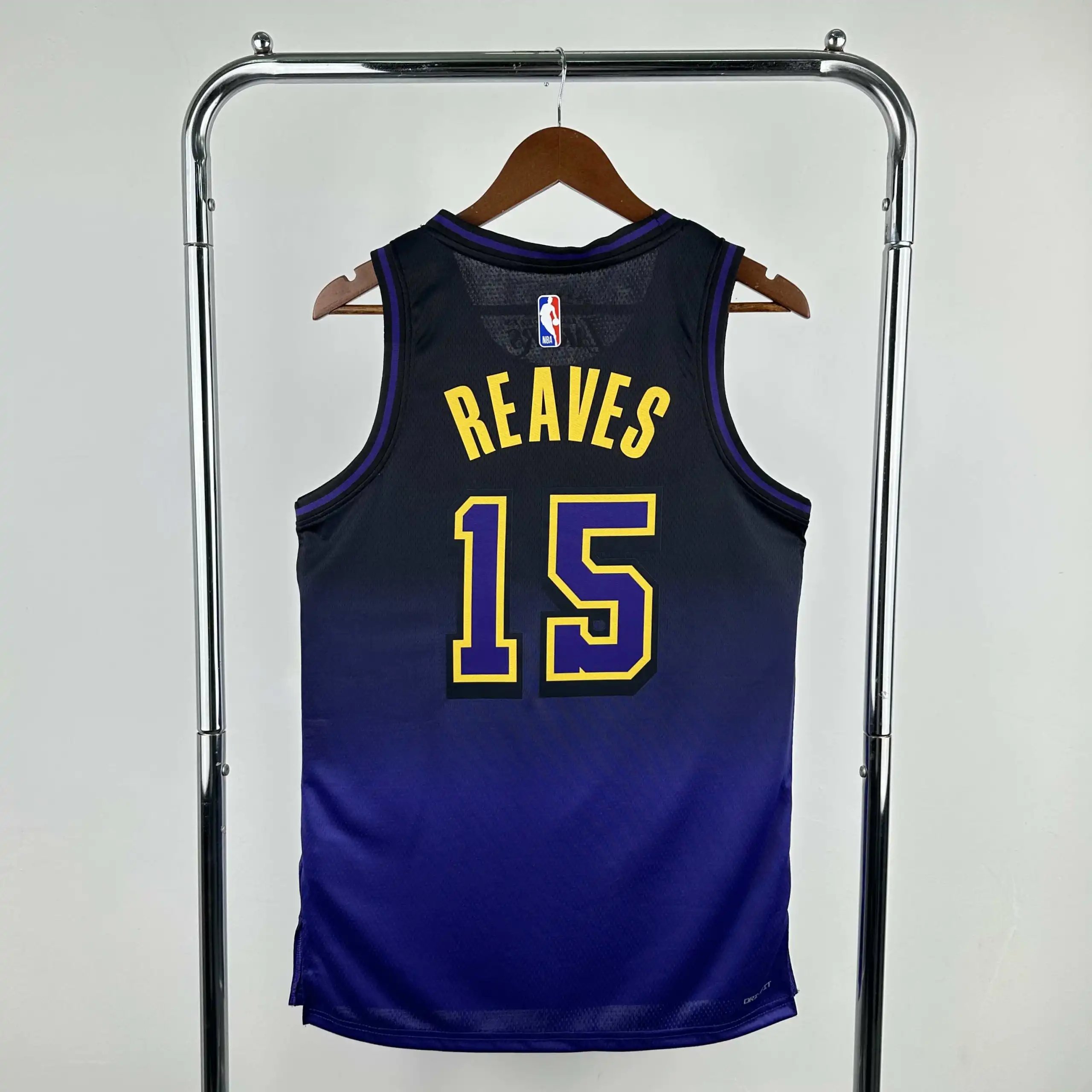 NBA L.A. Lakers 15# Reaves (Please note customization info when placing order, messages are not counted)