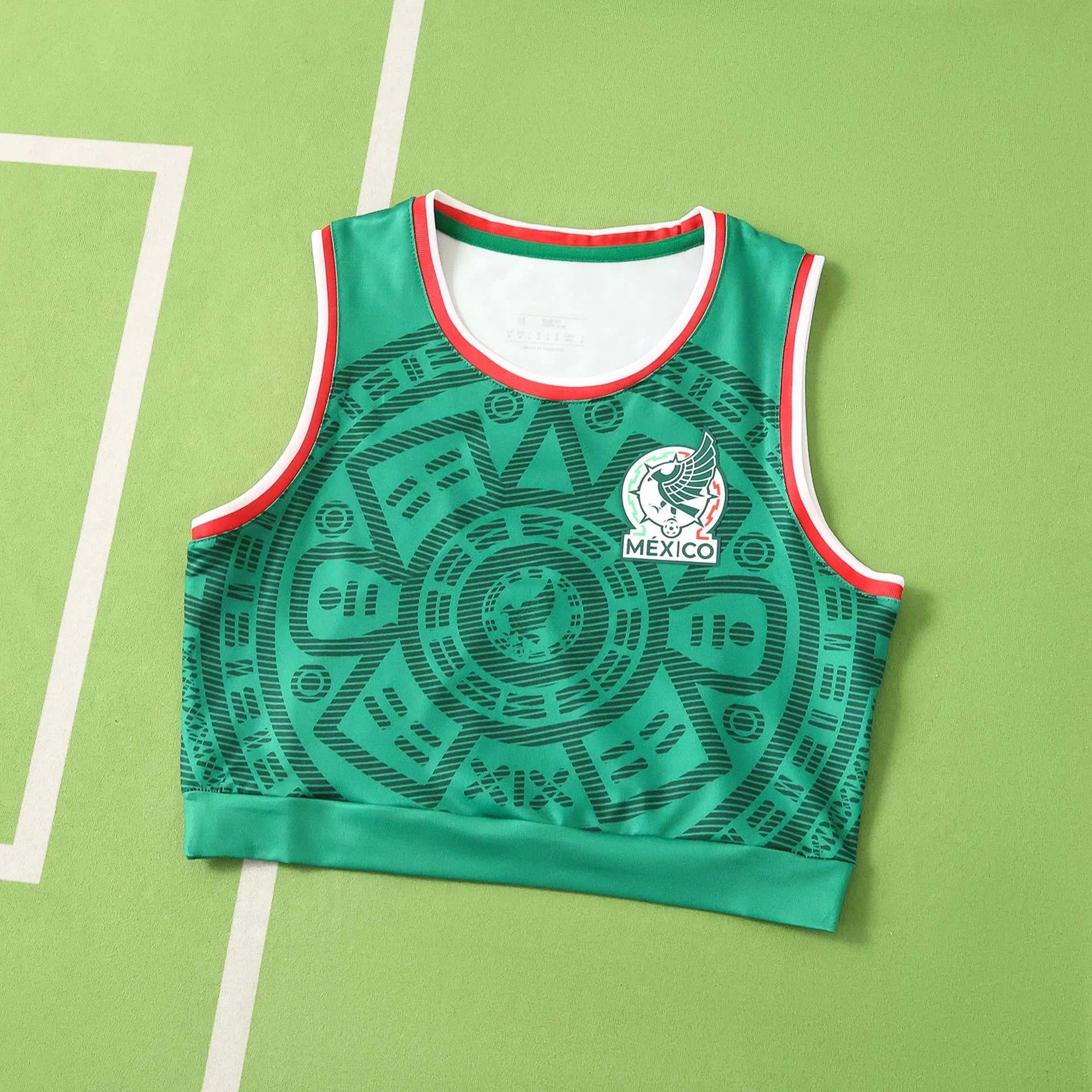 2026 Mexico Home Women's Yoga Sleeveless Tank Top (Please note customization info when placing order, messages won't count)