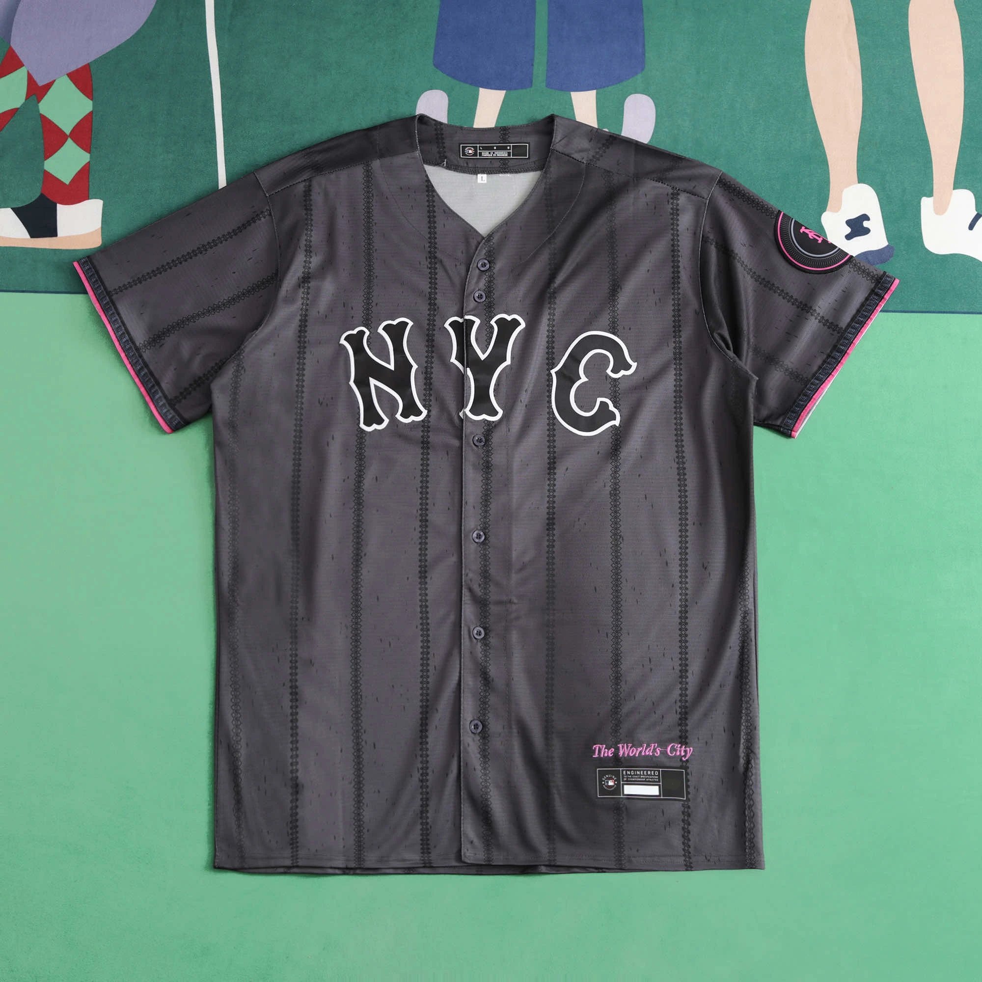 MLB New York Mets Dark Gray 4NO (Please note customization info when placing order, messaging doesn't count)