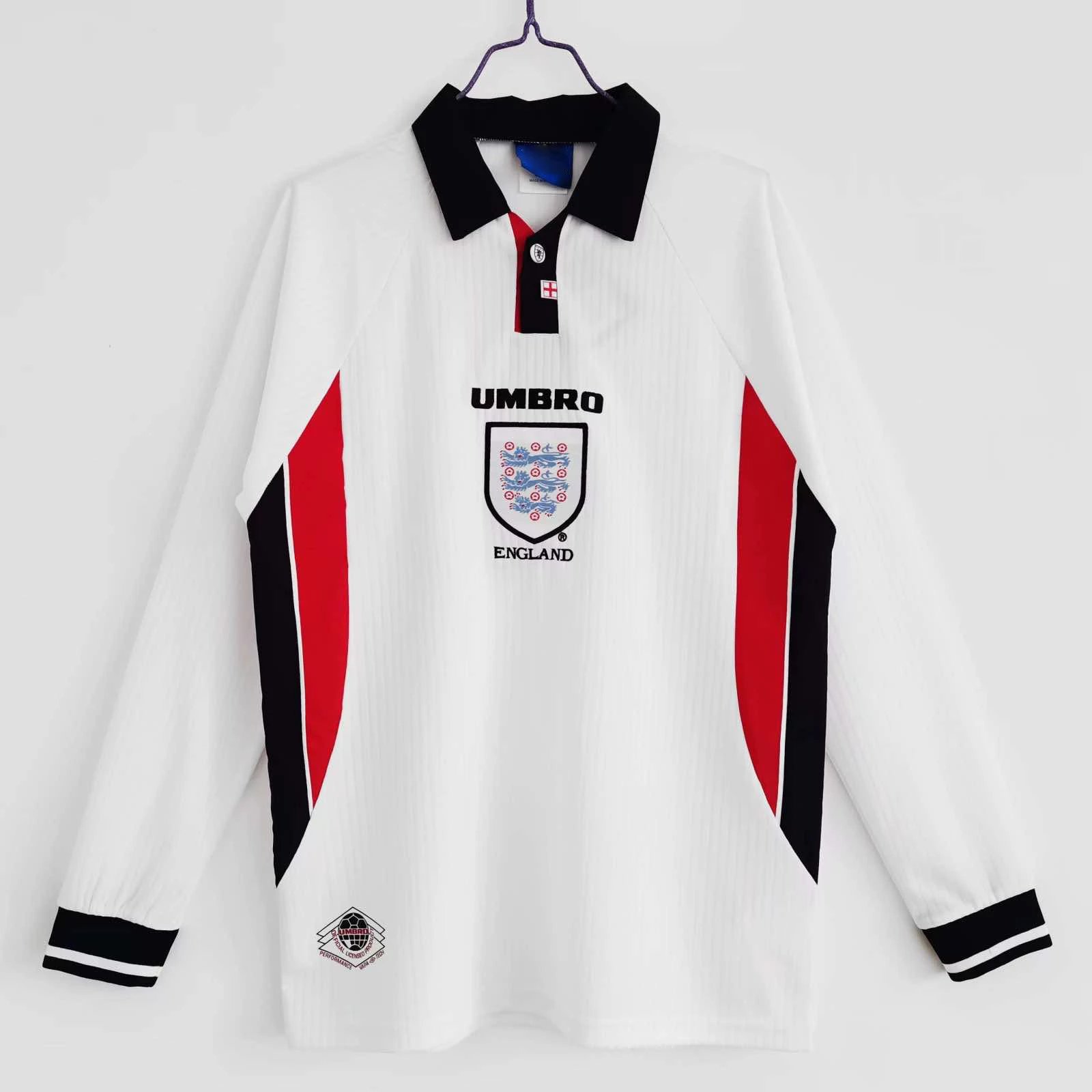 1998 England Home Long Sleeve Thai Version (Please leave customization info in order notes, messages will not be checked)