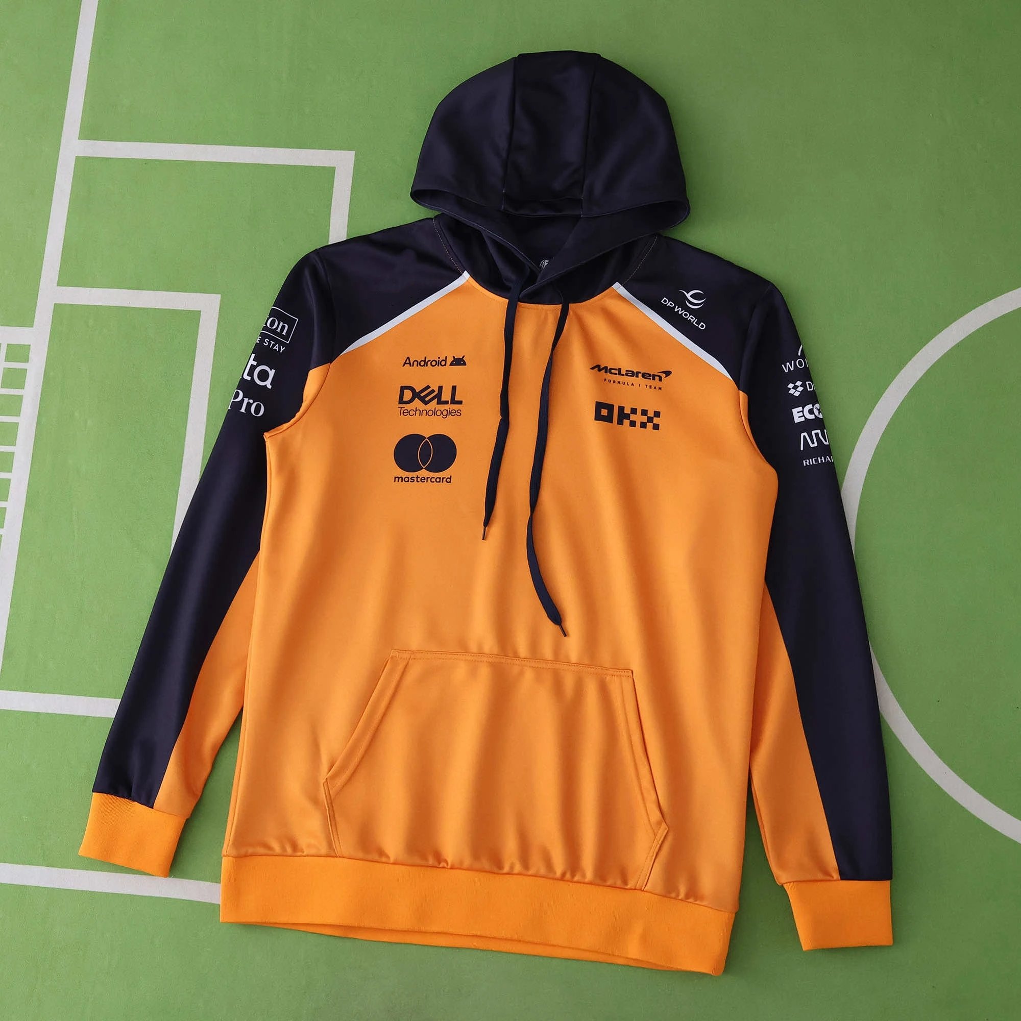F1 McLaren Formula 1 Racing Orange Hoodie Jacket (Please note customization info in order remarks; messages are not counted)