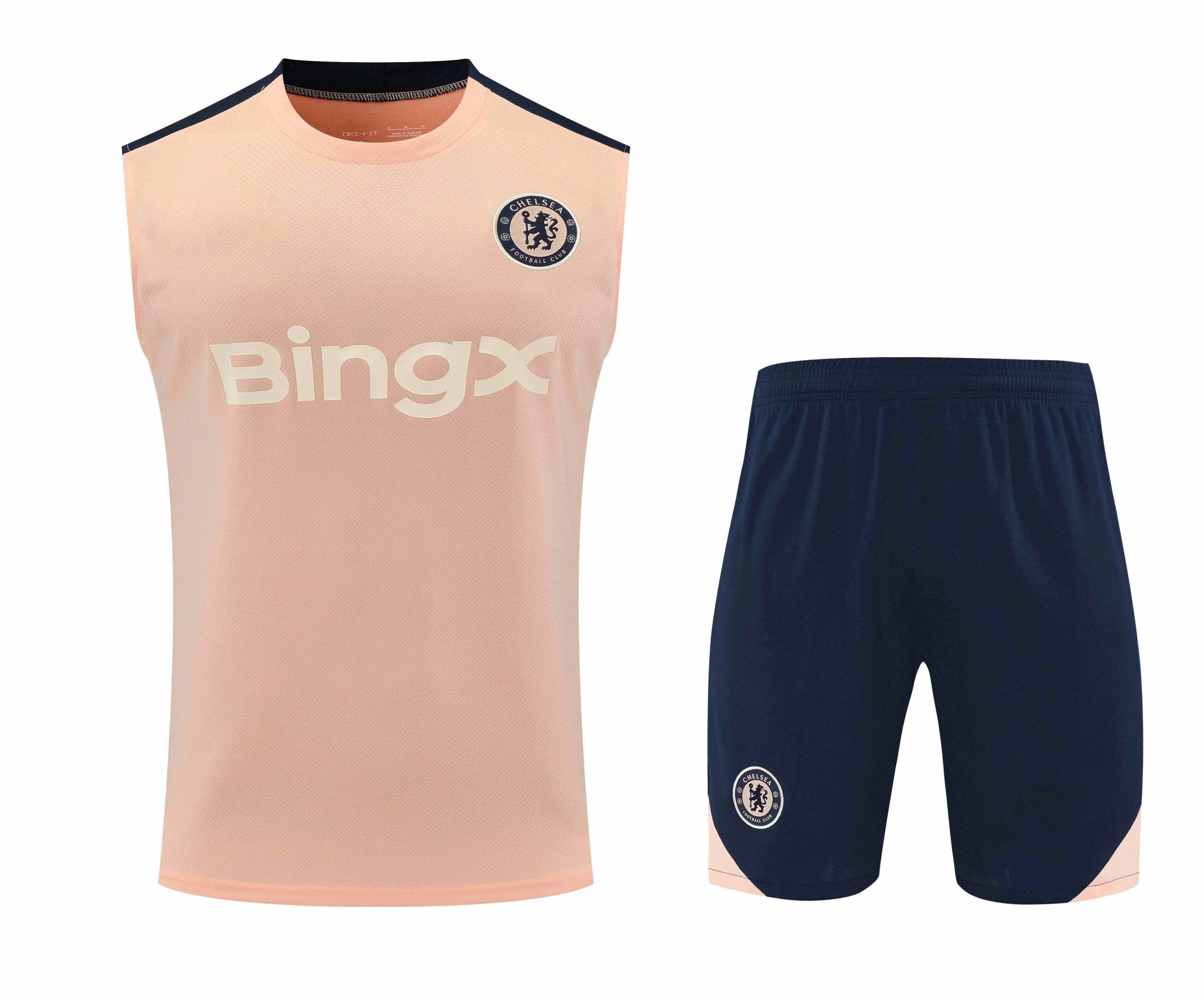 2526 Chelsea Orange and Navy Shoulder Training Kit Vest Set (Please note customization info when placing order, messages are not counted)
