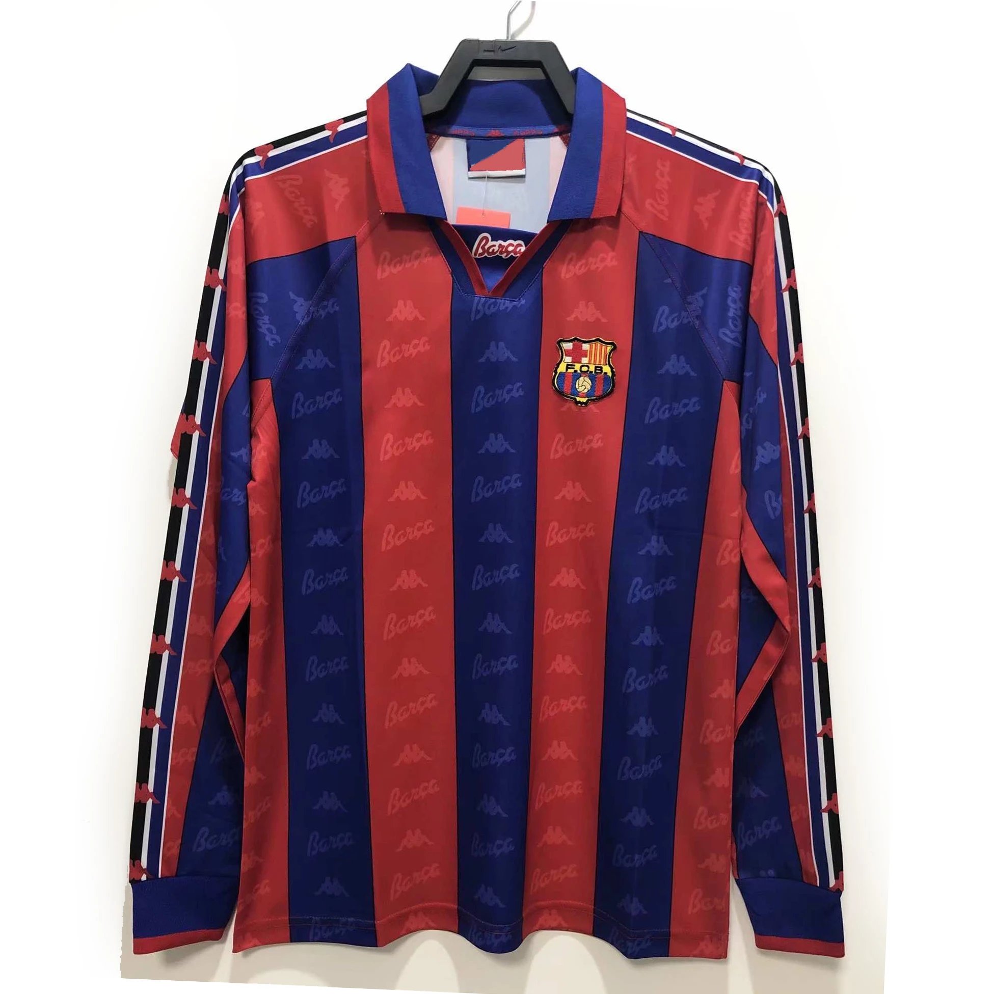 9697 Barcelona Home Long Sleeve Thai Version (For customization info, please leave a note when placing order; messages will not be checked)