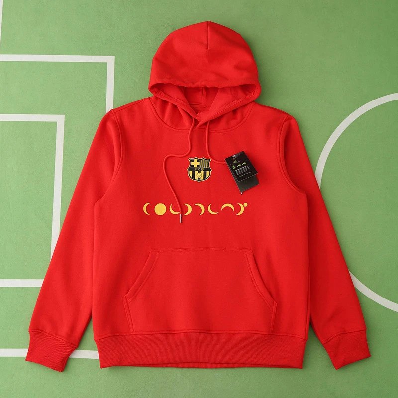 2425 Barcelona Red Cool Hoodie (Please leave customization notes in the order; messages do not count)