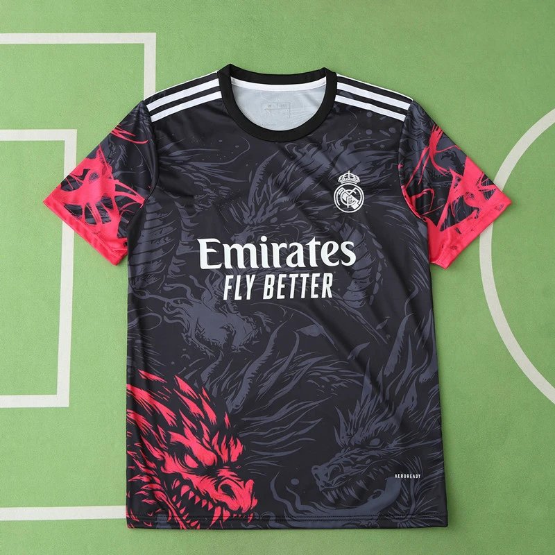 24/25 Real Madrid Black Pink Dragon Edition Thai Version (Please note customization info when placing order, messages are not counted)