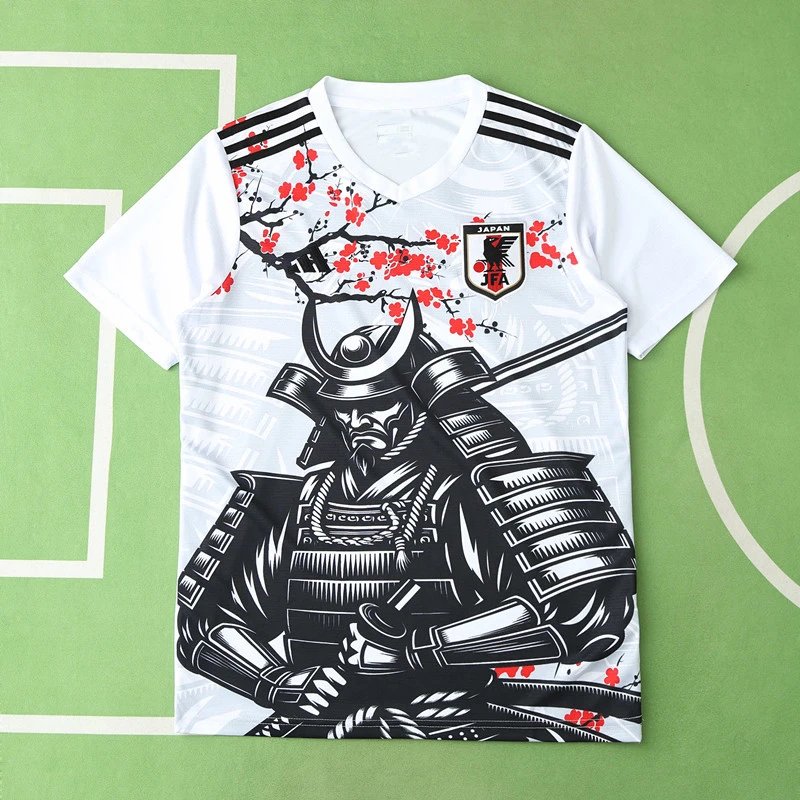 24-25 Japan White Black Samurai Thai Version (Please note customization info at checkout, messages are not counted)