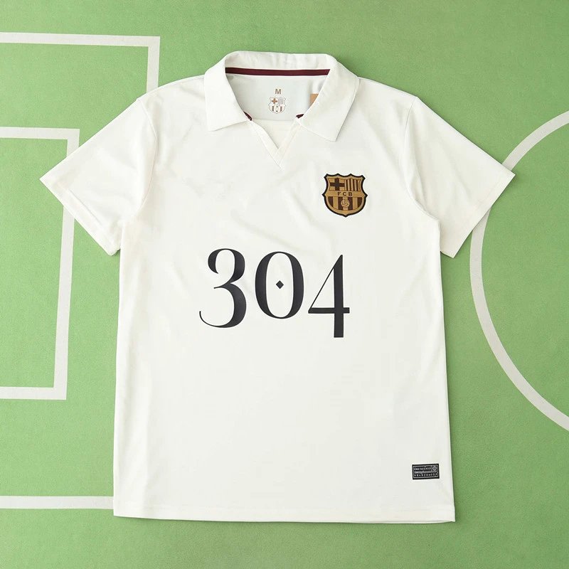 24/25 Barcelona White Lamine Yamal Commemorative Fan Version (Please leave customization notes when placing order, do not send private messages)