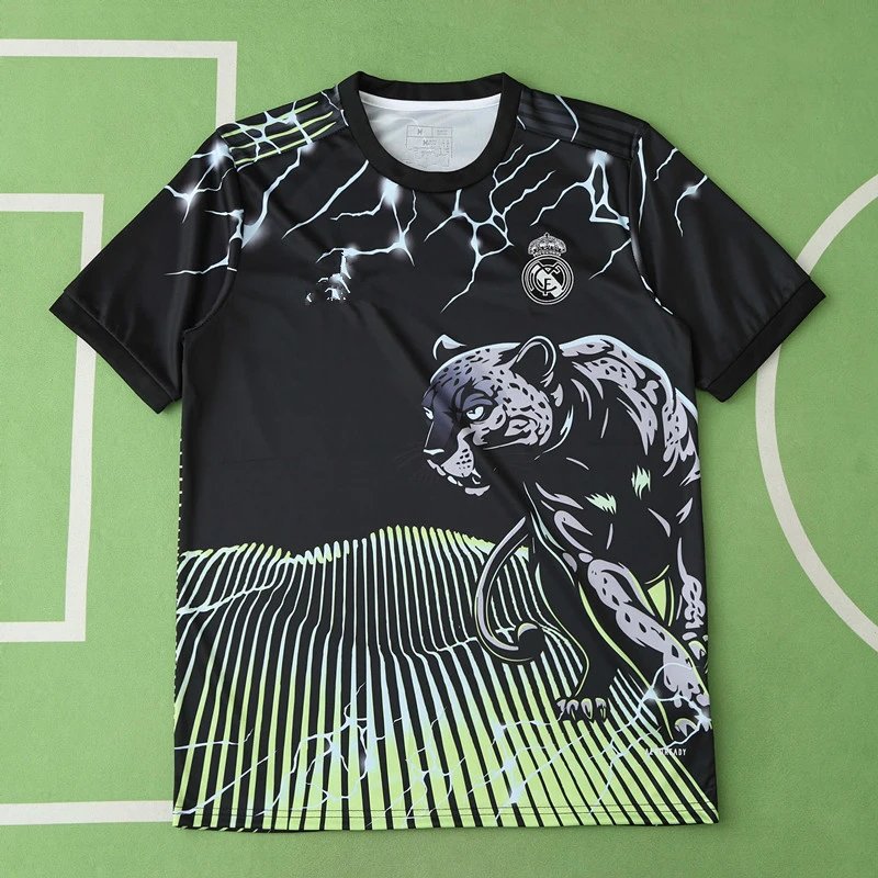 24/25 Real Madrid Black Green Leopard Thai Version (Please note customization info when placing order, messaging does not count)