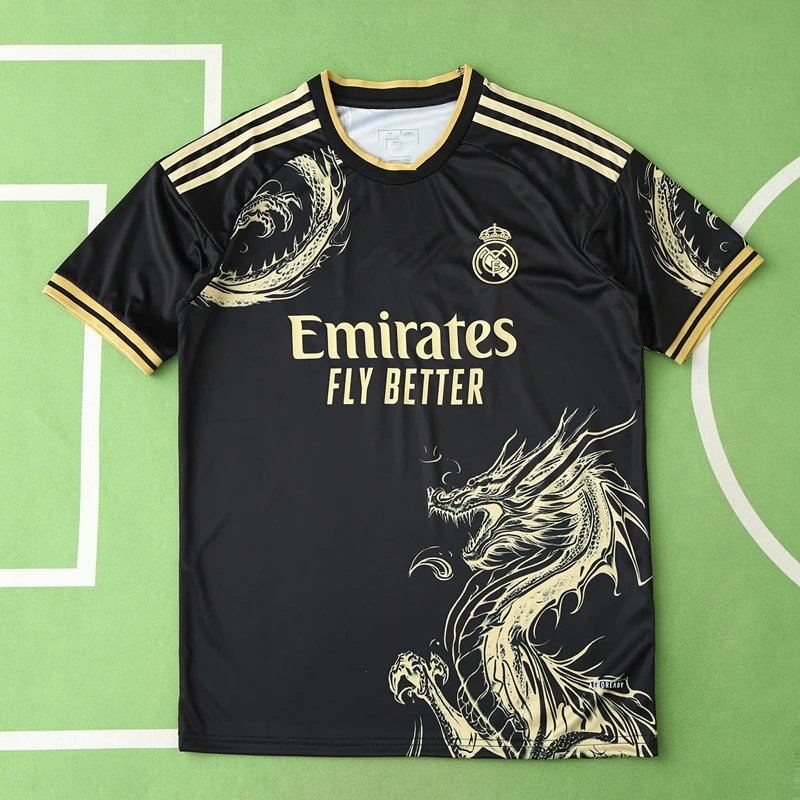 2425 Real Madrid Black Golden Dragon Head Thai Edition (please note customization information when placing an order, messages are not included)