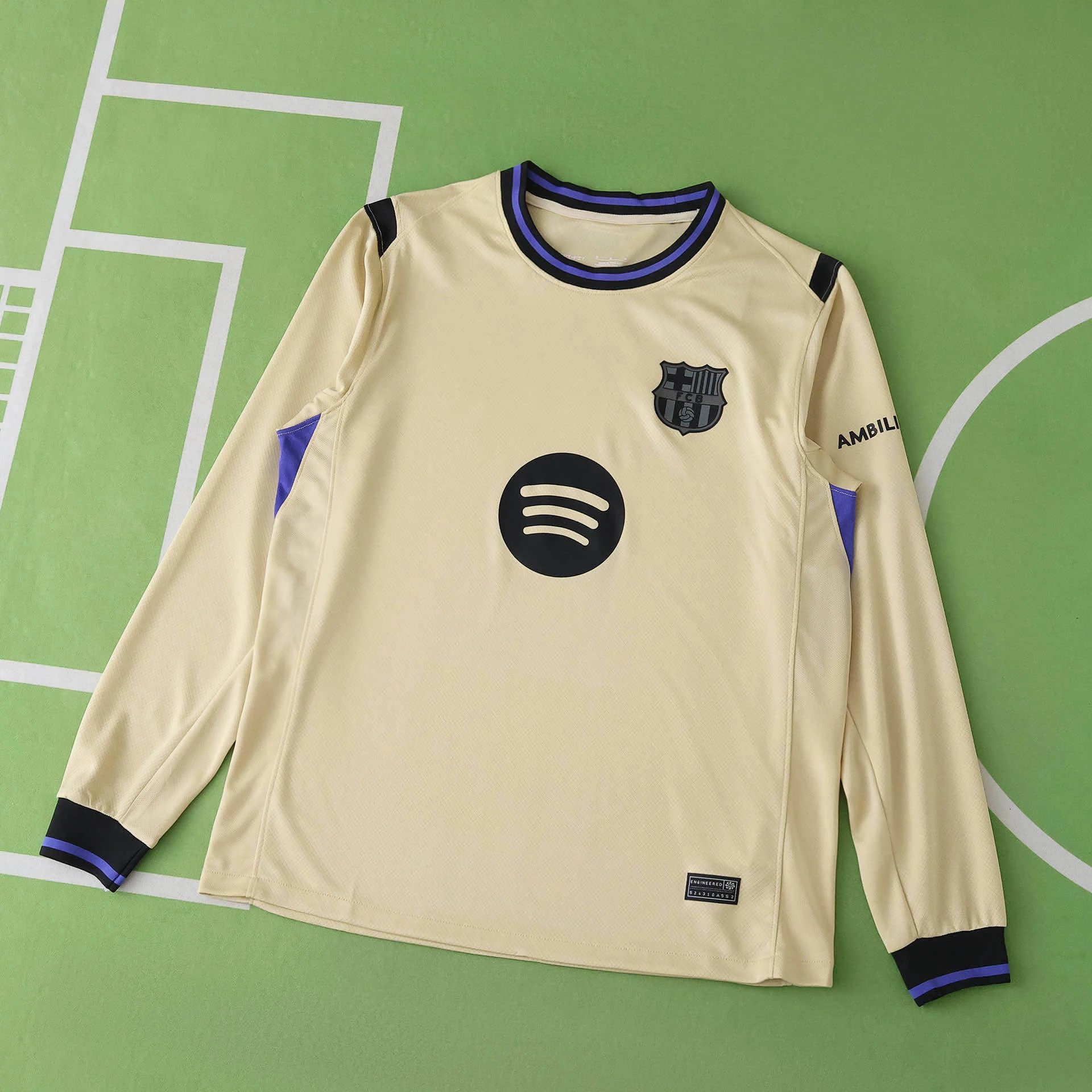 2526 Barcelona Away Long Sleeve Thai Version (Please note customization info when placing order, messages are not counted)