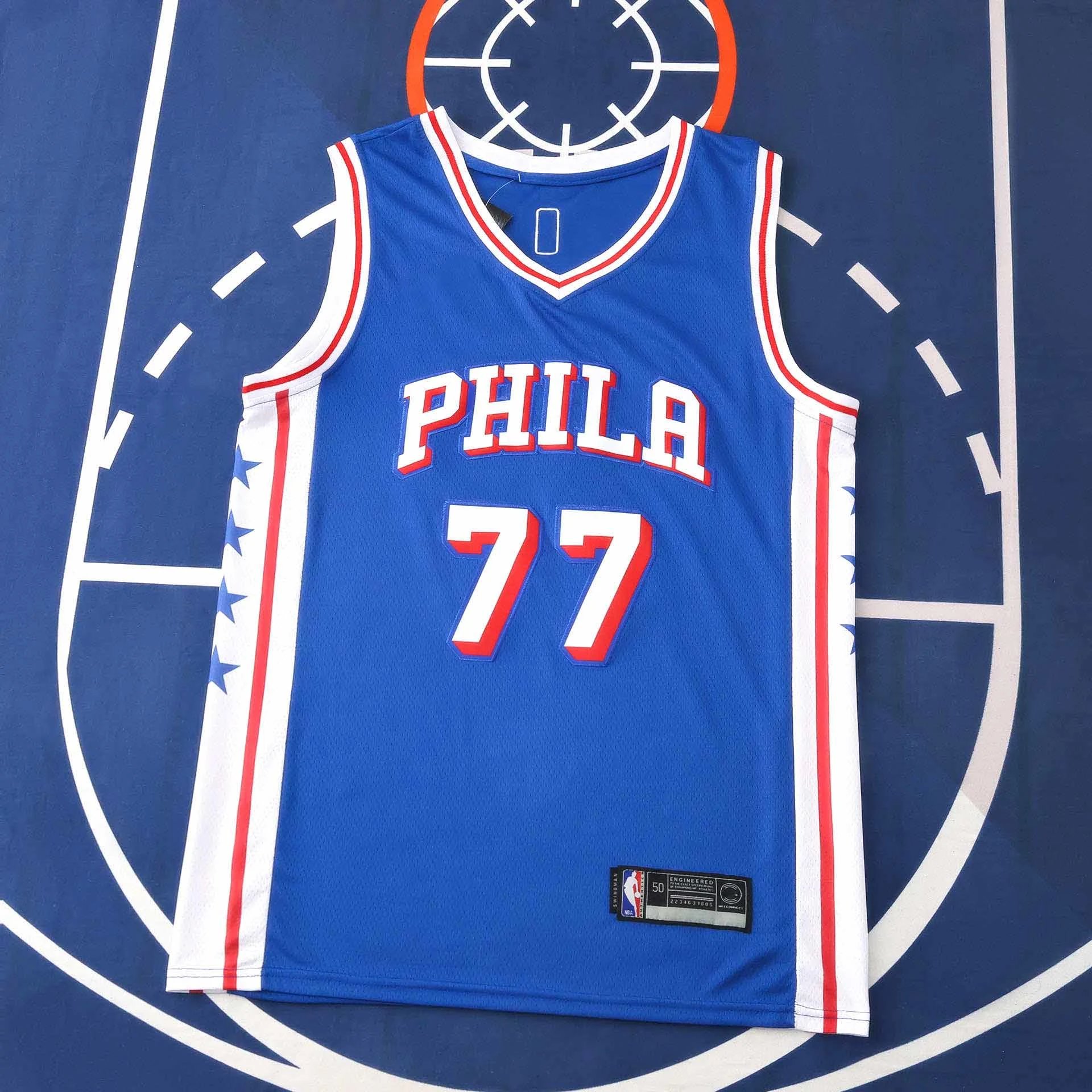 2025-26 NBA Philadelphia 76ers Blue 77# EDGECOMBE