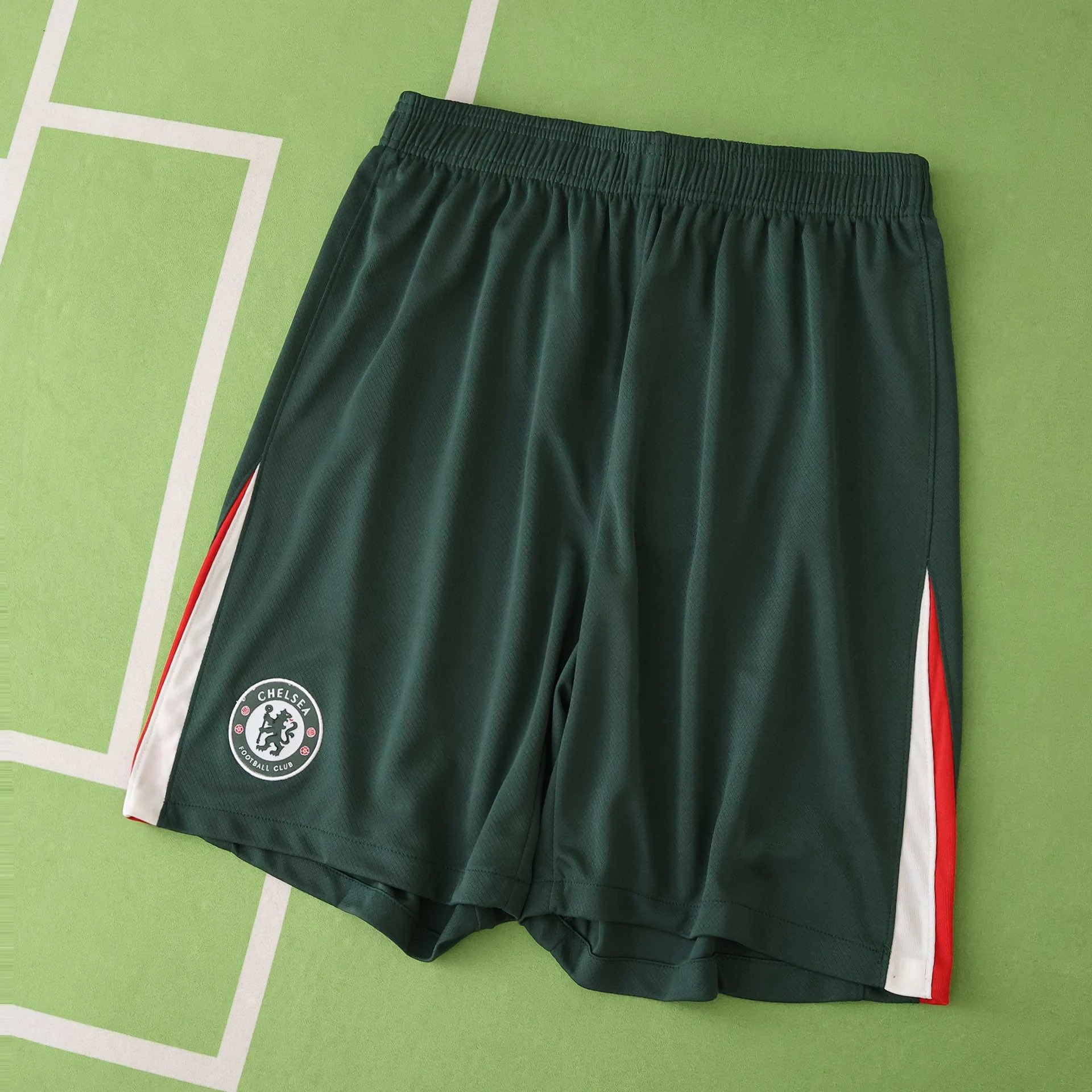 2526 Chelsea Away Green Shorts (For customization info, please leave a note when placing your order. Sending a message does not count)