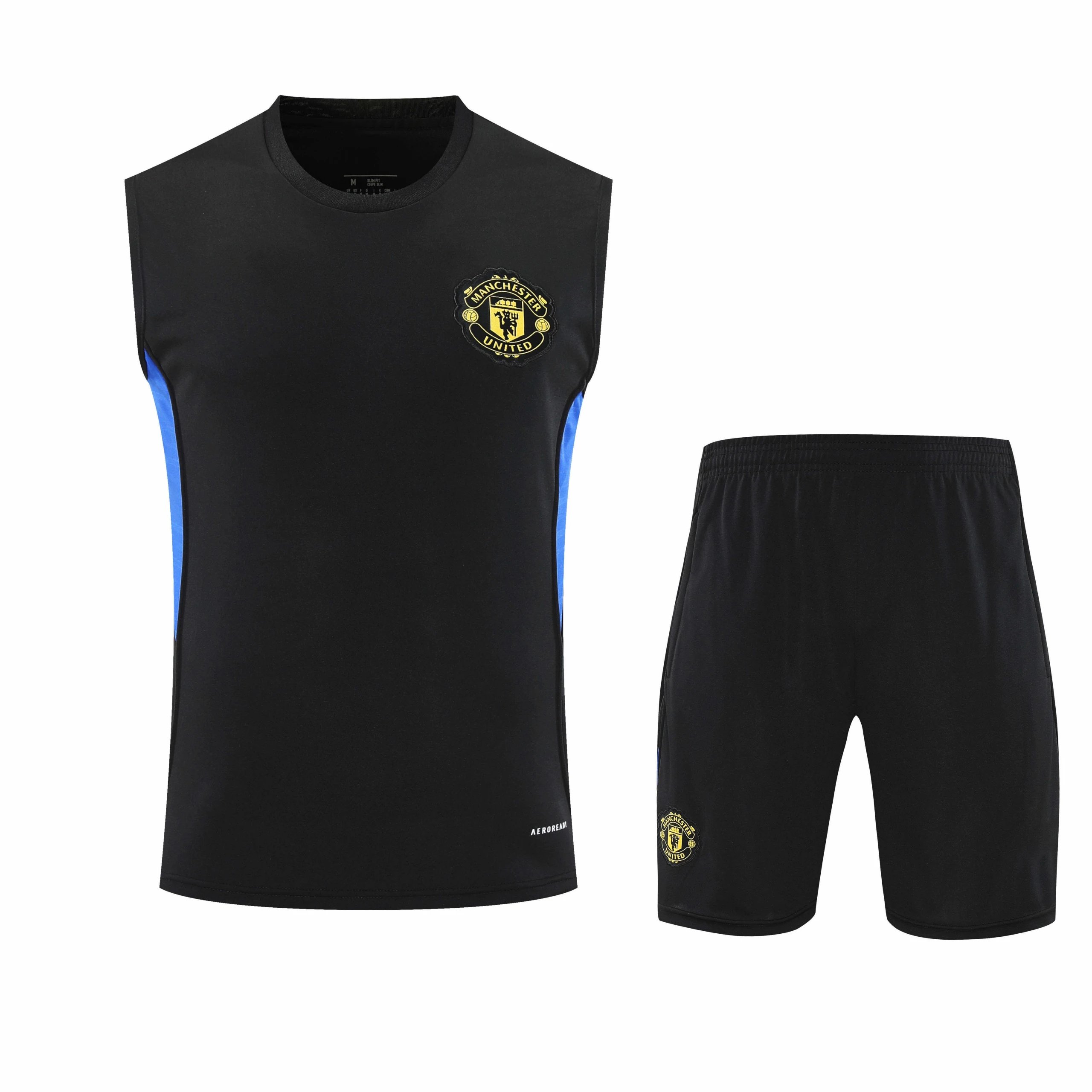 2526 Manchester United Black Training Kit Vest (Please note customization info when placing order; messages are not counted)