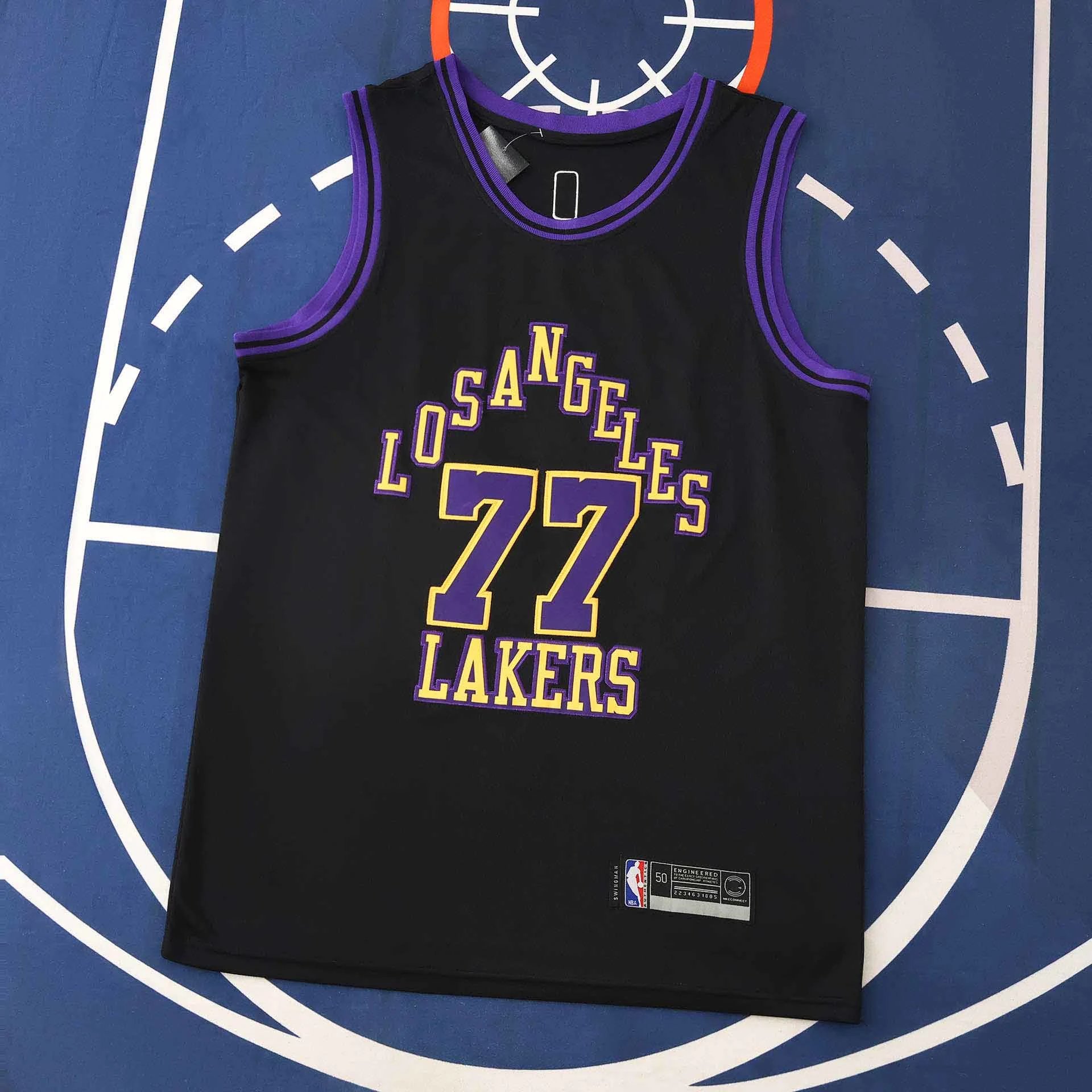 2025-26 NBA Los Angeles Lakers Black #77 Luka Doncic Jersey
