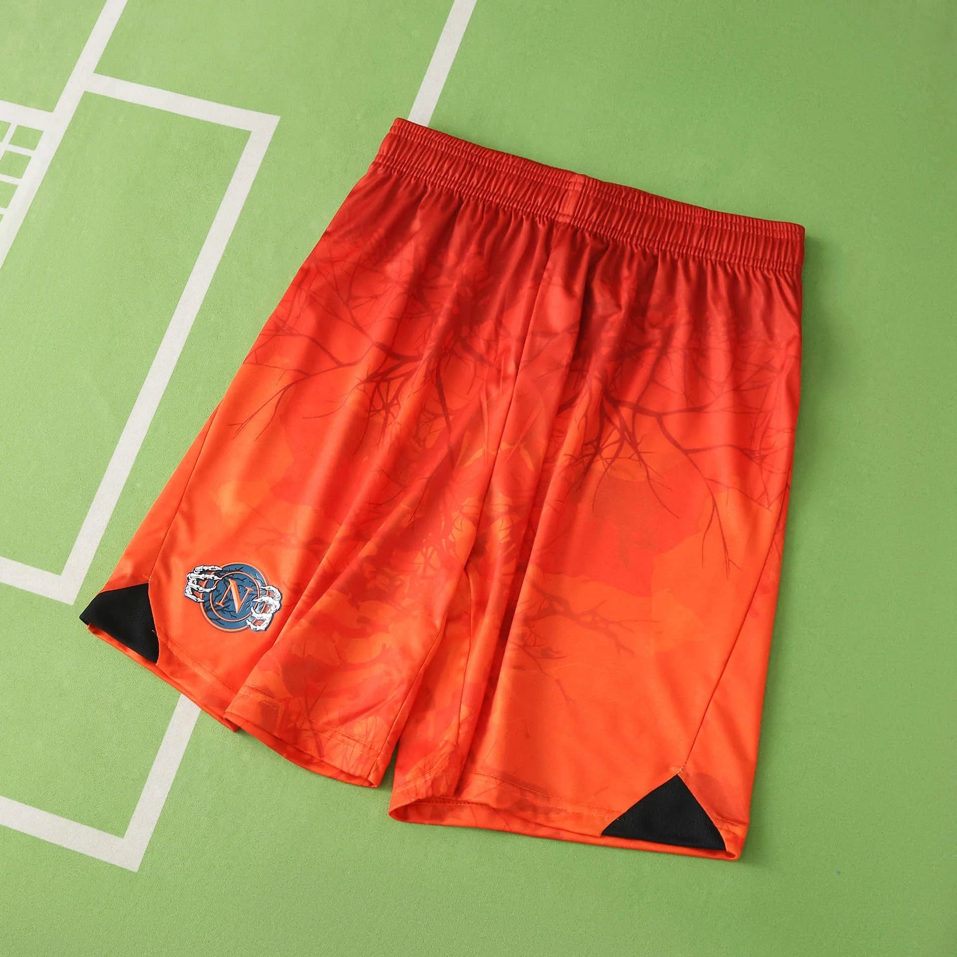 2526 Napoli Halloween Orange Red Shorts