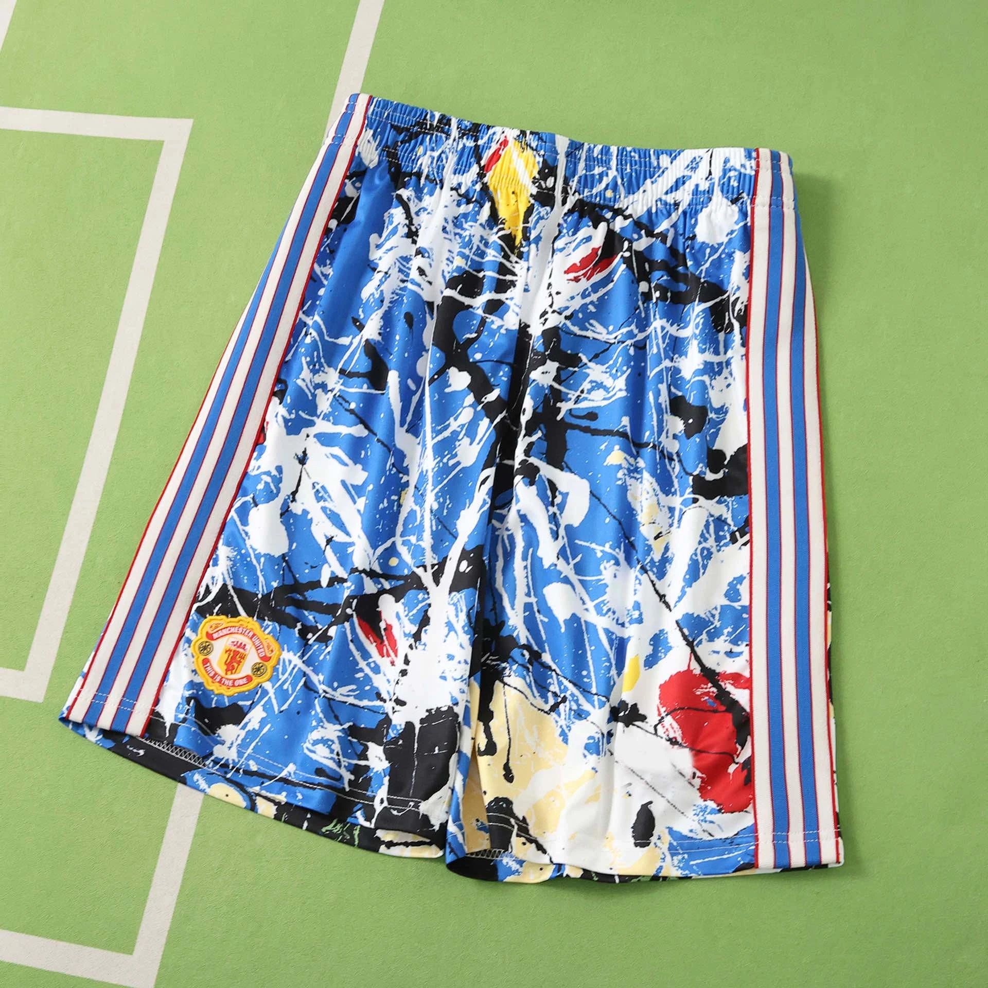 2526 Manchester United Rose Collaboration Edition Shorts (Please note customization details when placing order; messages are not counted)