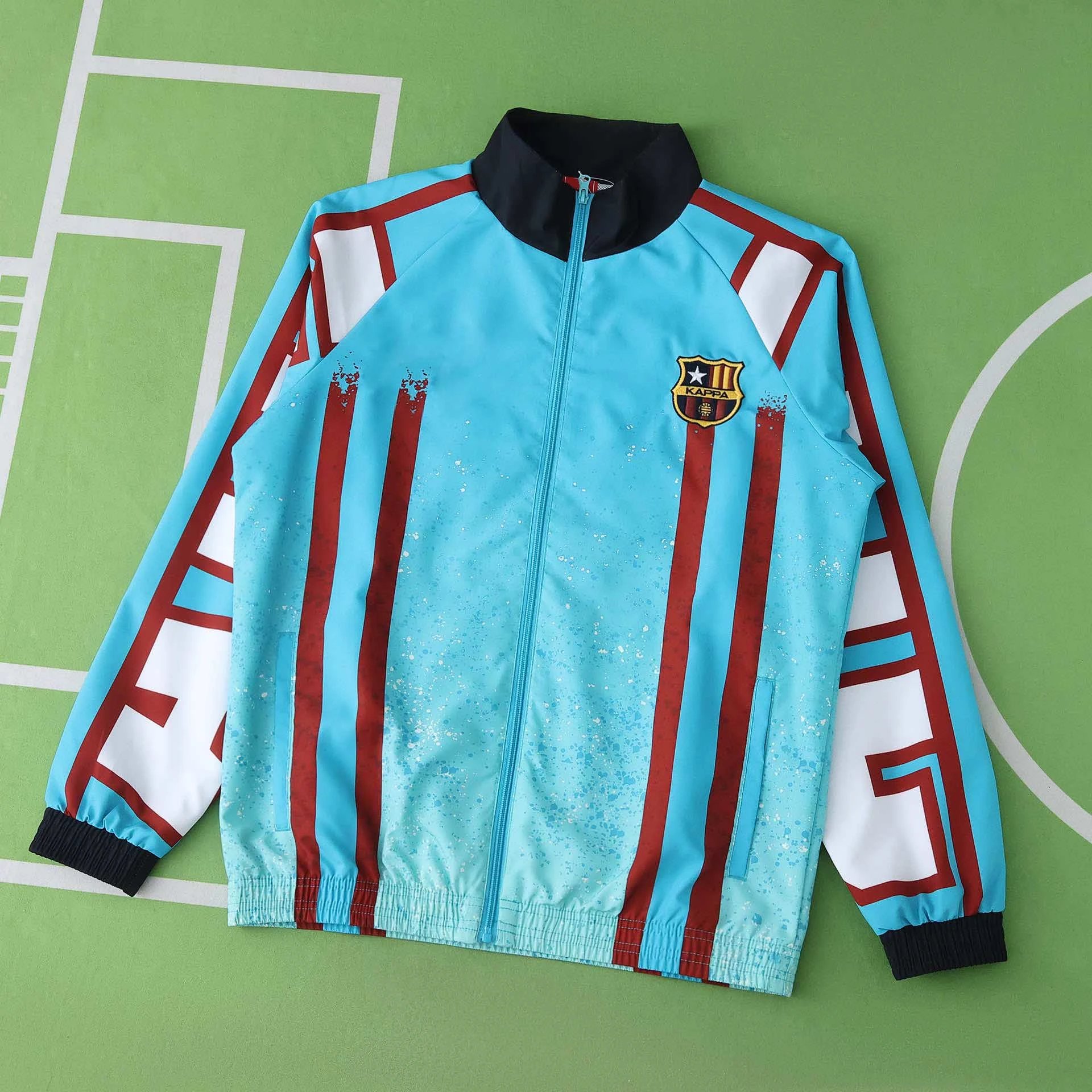 2526 Barcelona Sky Blue Windbreaker (Number 9 on the Back) (For custom info, please note it when placing your order; sending a message does not count)