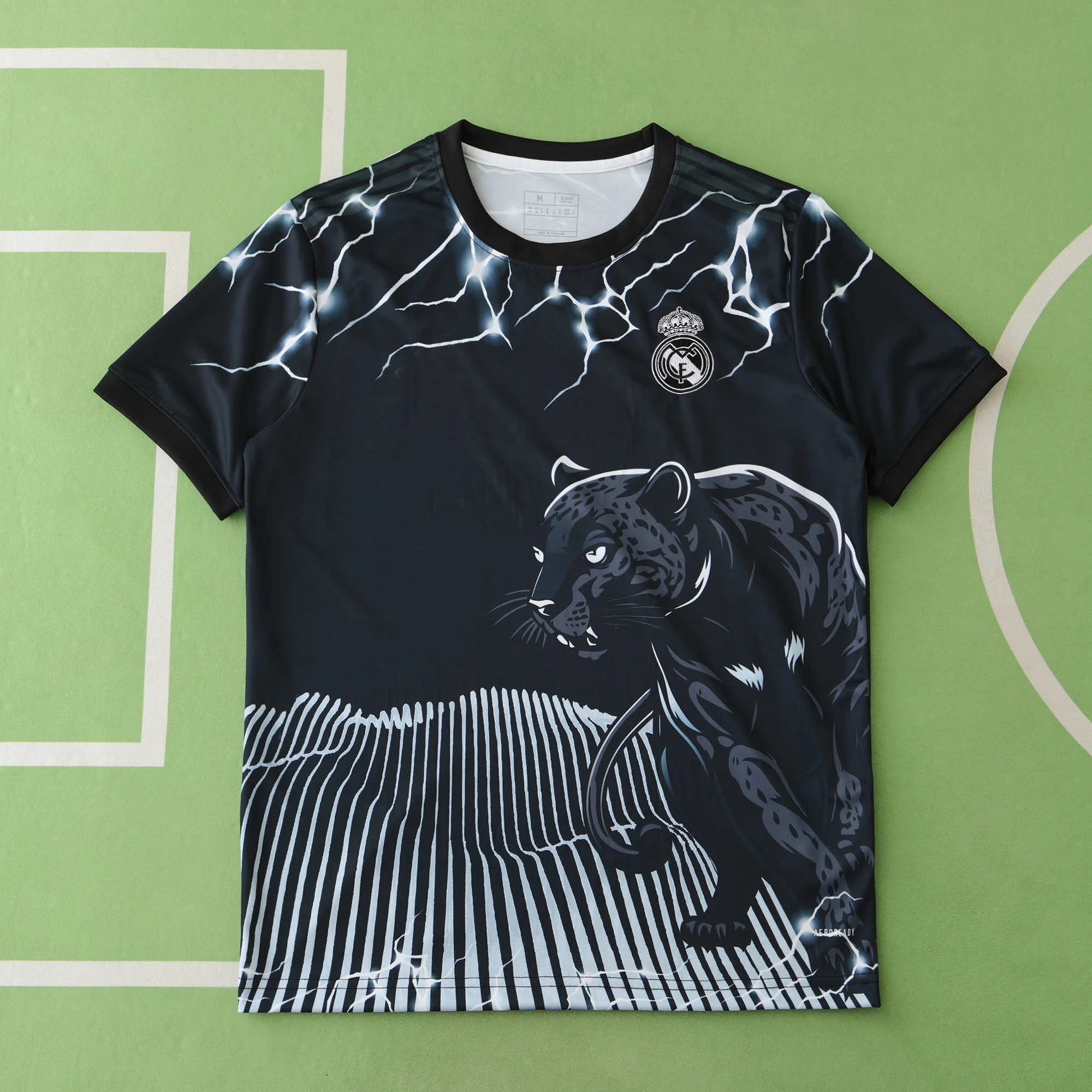 24-25 Real Madrid Leopard Black-Grey Thai Version (Please note customization info when placing order, messages are not valid)