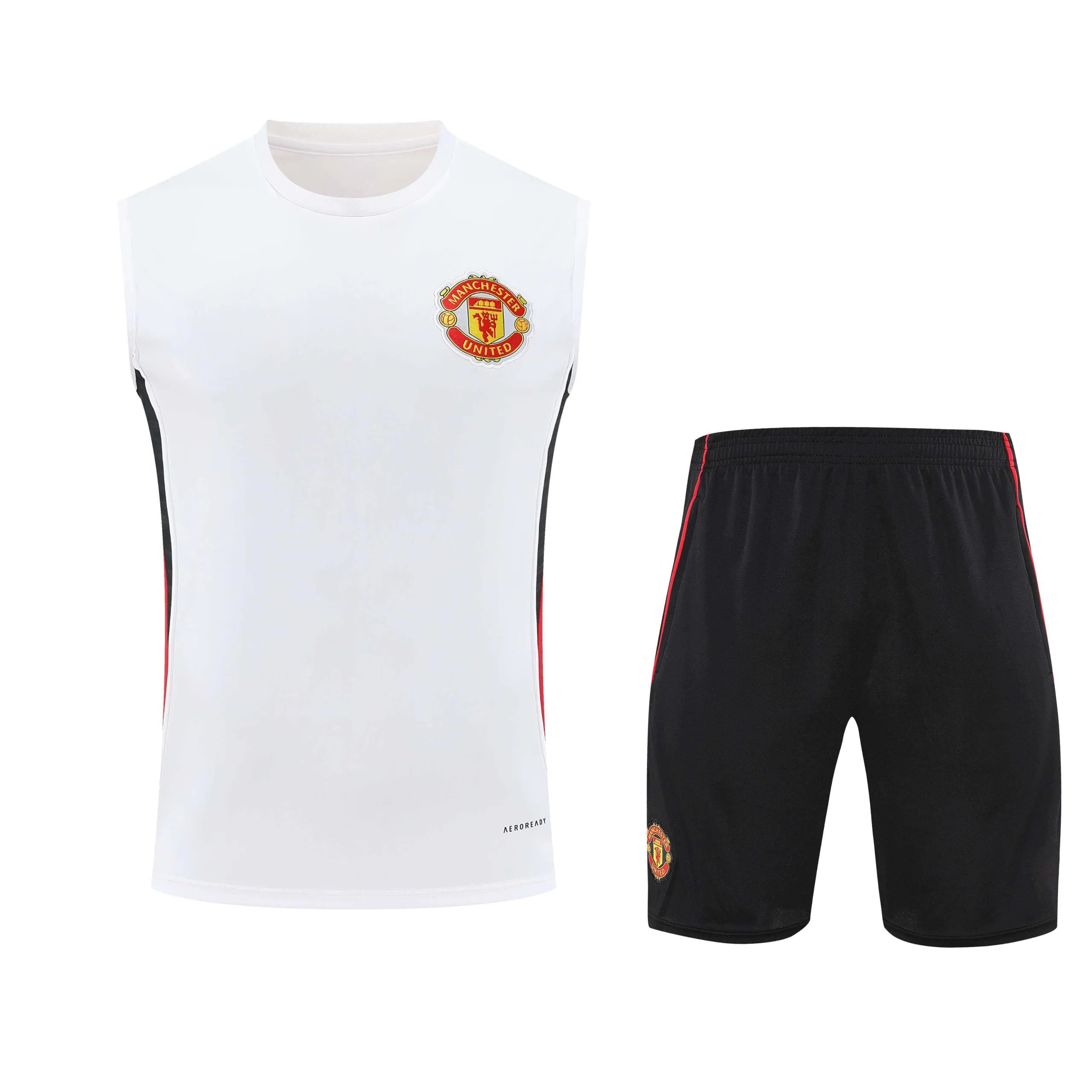 2526 Manchester United White Training Kit Tank Top (Please note customization info when placing order; messages are not valid)