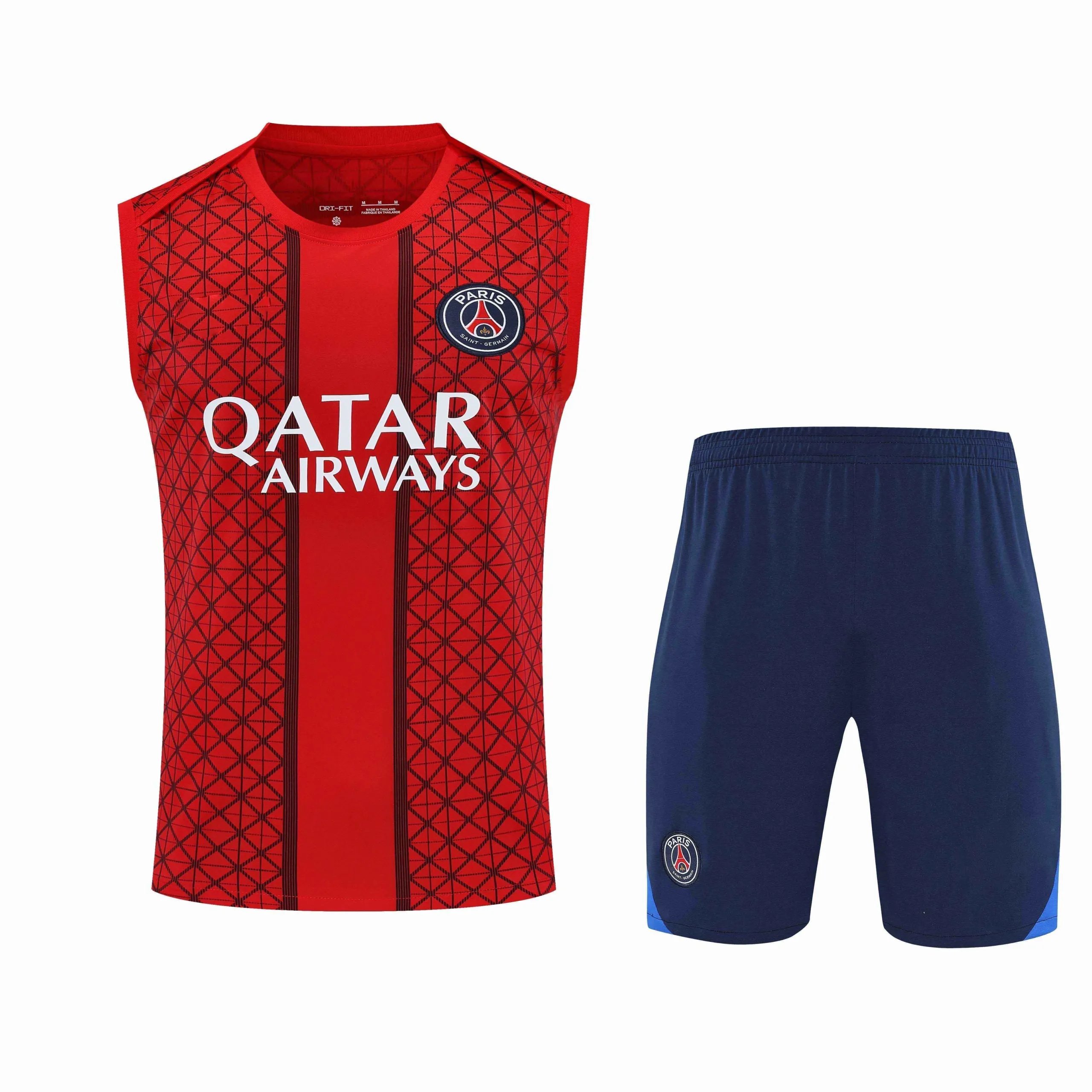 2526 Paris Red Dark Pattern Training Set Vest (For customization info, please note it when placing your order; sending a message does not count)