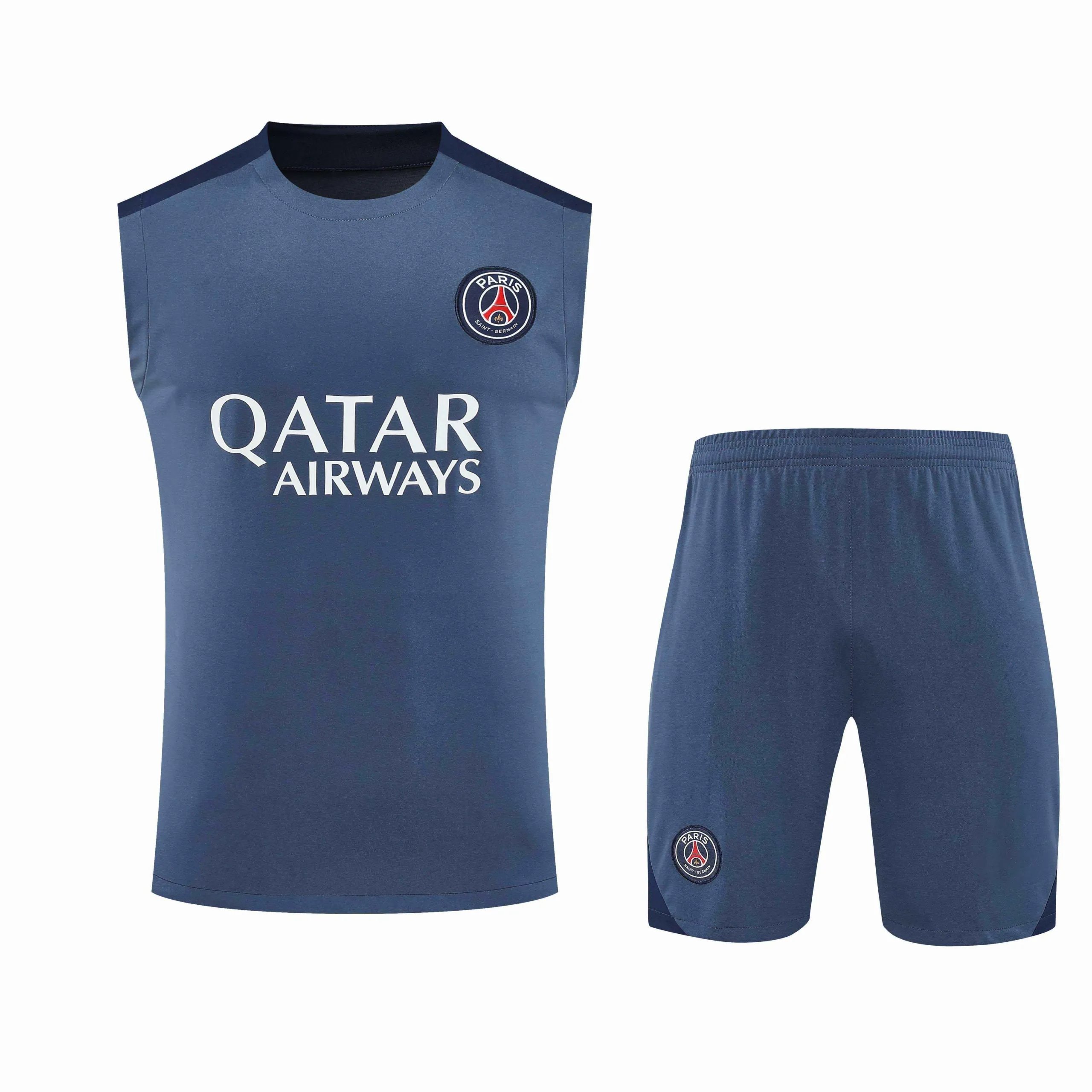 2526 Paris Grey Tracksuit Set Vest (For custom info, please note it when placing order; messages are not counted)