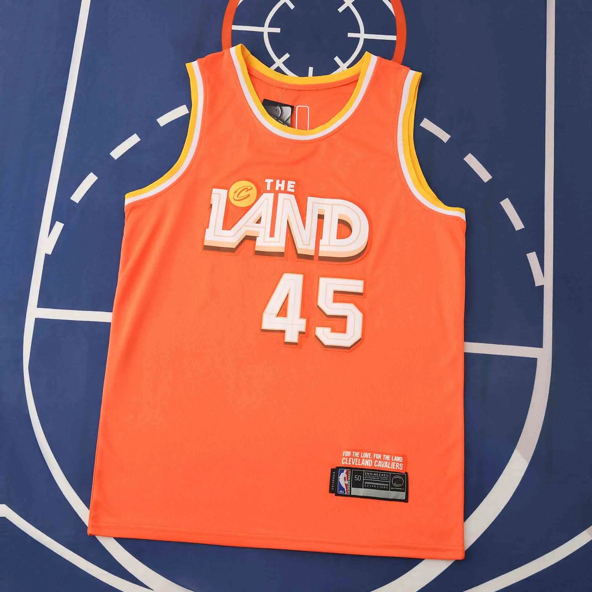 2025-26 NBA Cleveland Cavaliers Orange 45# MITCHELL