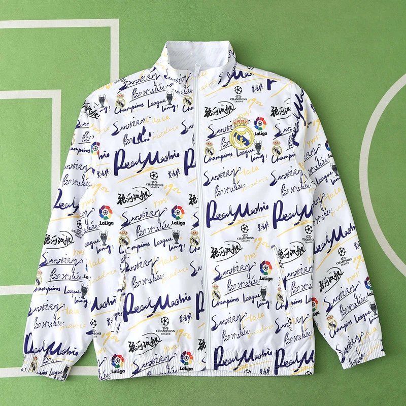 2425 Royal White White Graffiti Double-Sided Jersey (Please leave customization notes in the order, messages are not accepted)
