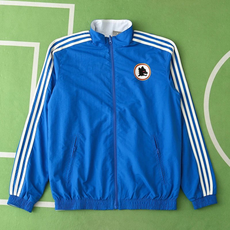 2425 Roma White & Blue Reversible Jacket (Please Leave Customization Notes in Order, Messages Not Accepted)